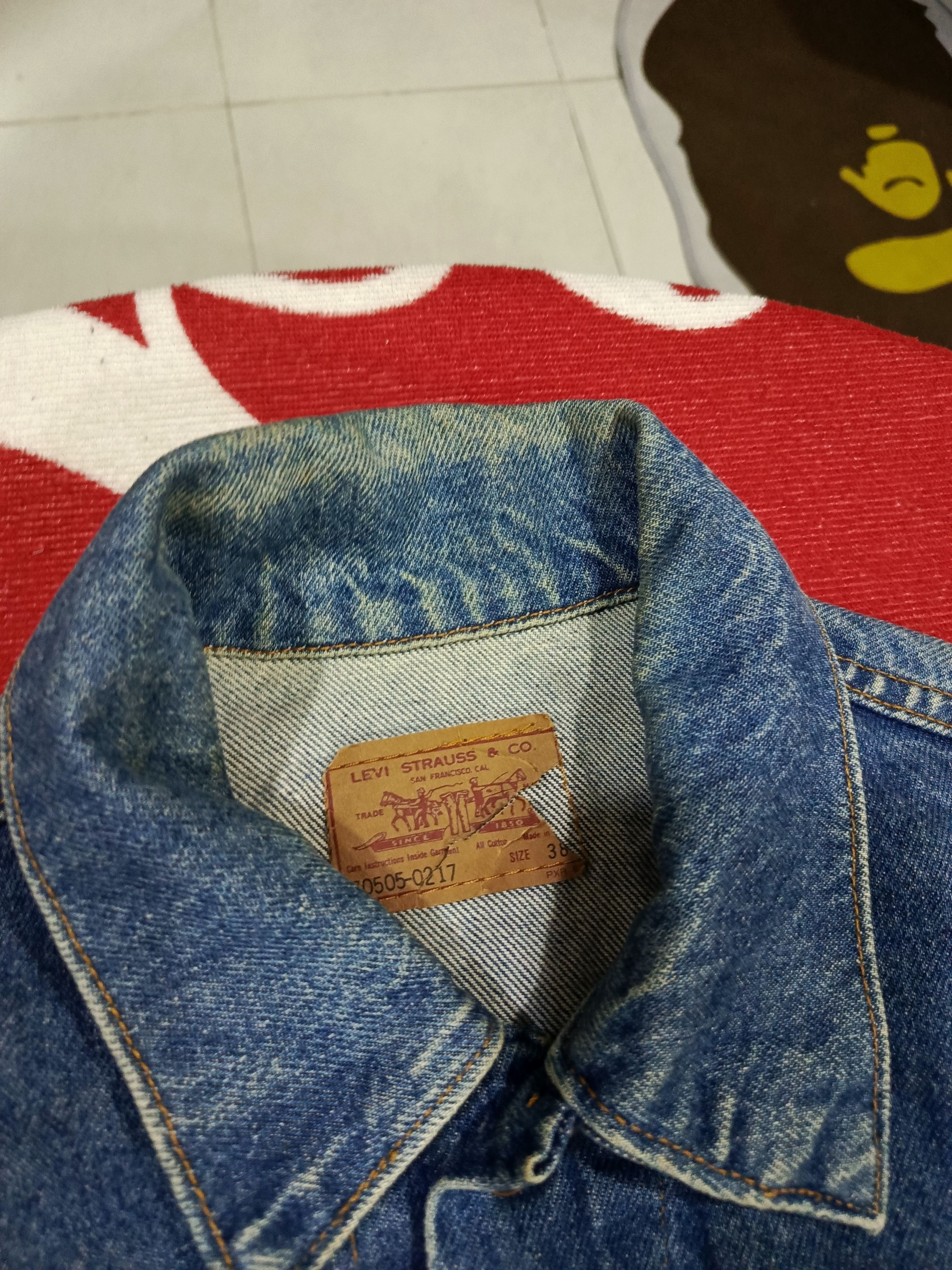 Levi's Vintage 90s Levi's Blanket Lined ORIGINAL Trucker Jacket Size US M / EU 48-50 / 2 - 7 Thumbnail
