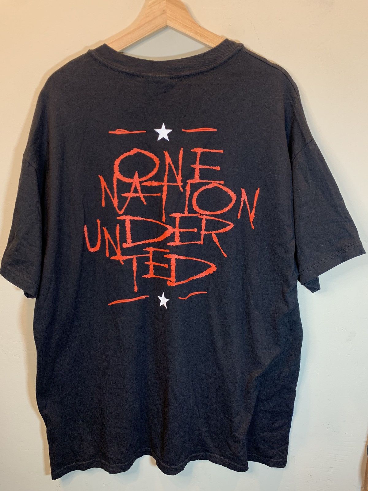 Band Tees × Vintage *RARE* Vintage 90s Ted Nugent One Nation Under Ted AOP Shirt Size US XL / EU 56 / 4 - 2 Thumbnail