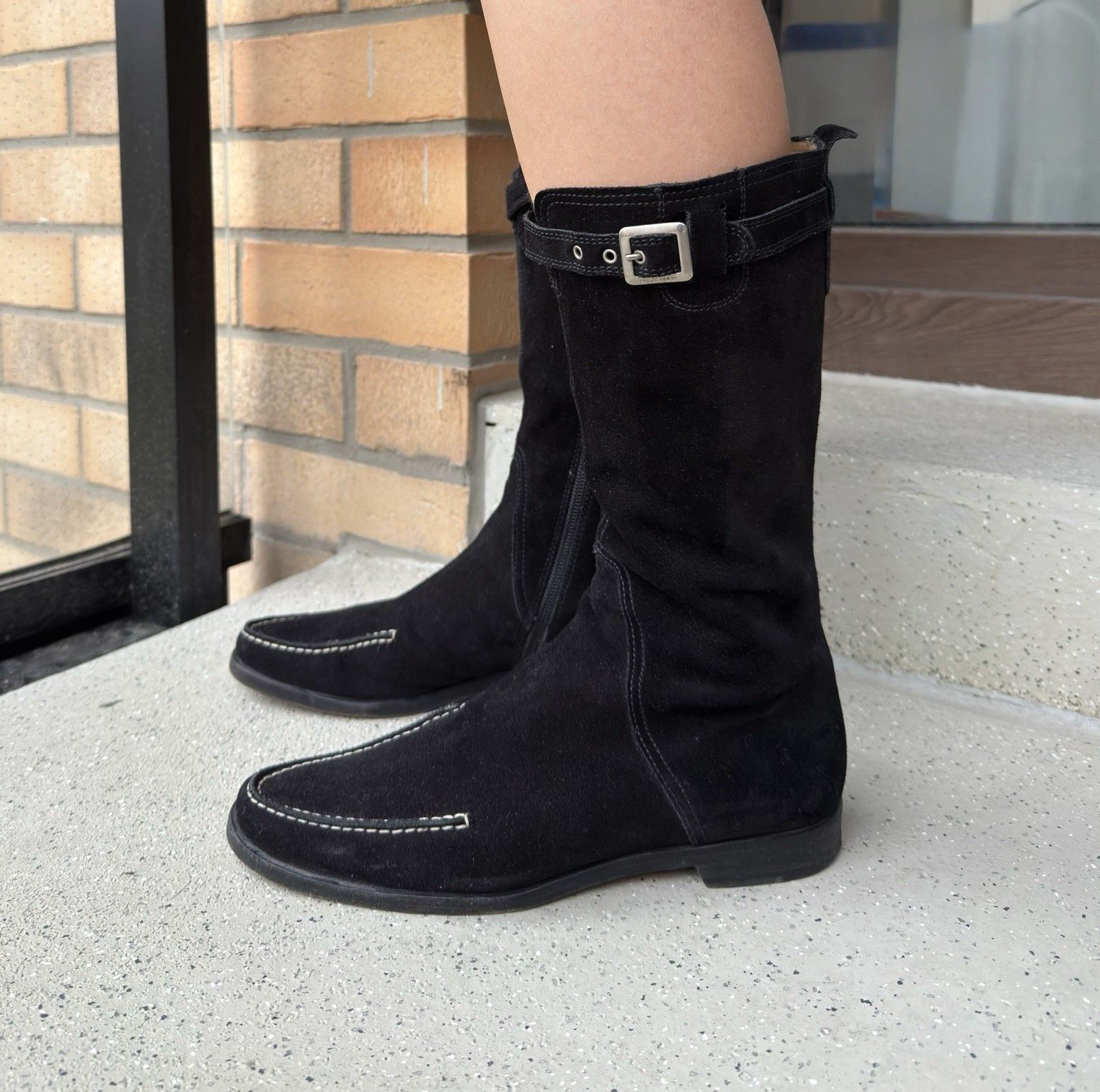 Escada Sport DDP vntg Escada Sport Suede Zip Knee Boots Shoes size 37.5 Size US 7.5 / IT 37.5 - 1 Thumbnail