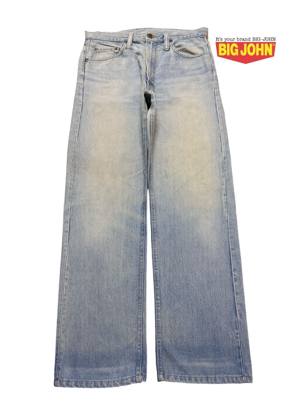 Big John Vintage 90s Big John Blue Faded Wash Straight Leg Jeans Size US 31 - 1 Thumbnail