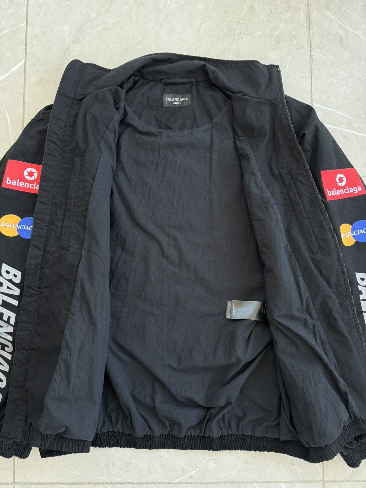 Balenciaga BALENCIAGA BUSINESS LOGOS RACING JACKET BLACK Size US XXS / EU 40 - 3 Thumbnail
