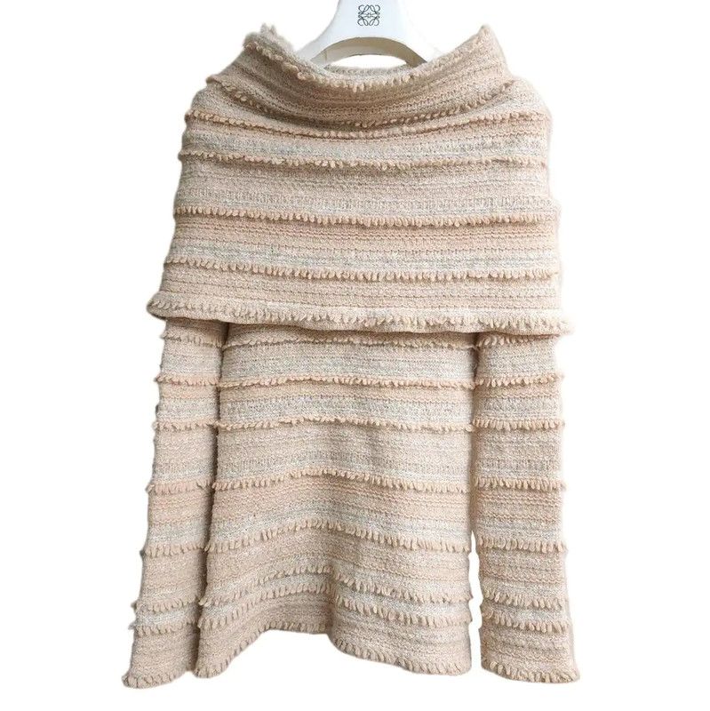 Dior Dior Light Pink Striped Wool Sweater 0089 Size XS / US 0-2 / IT 36-38 - 1 Thumbnail