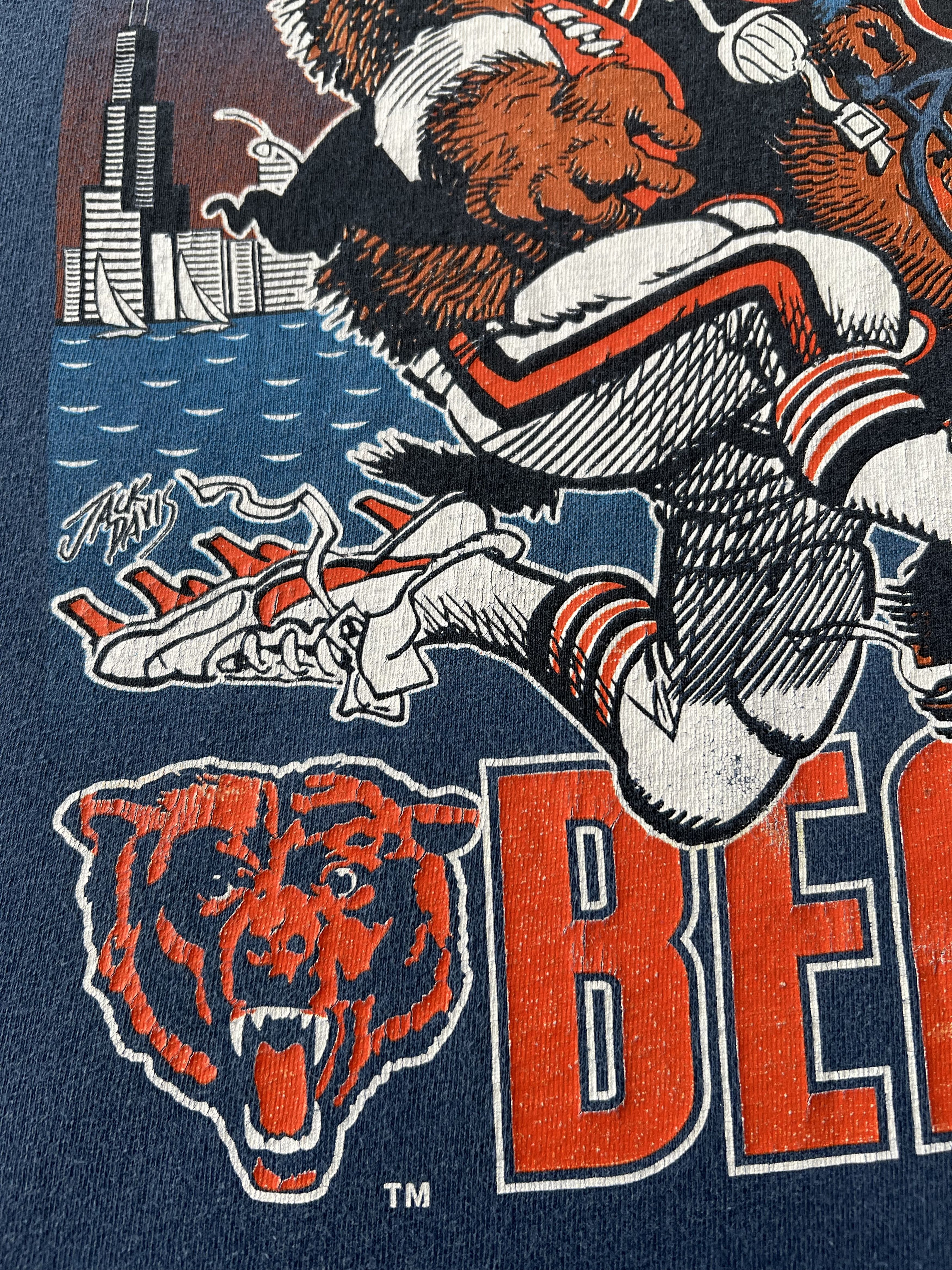 NFL Vintage 90s Chicago Bears NFL Nutmeg T-shirt Size US L / EU 52-54 / 3 - 5 Thumbnail
