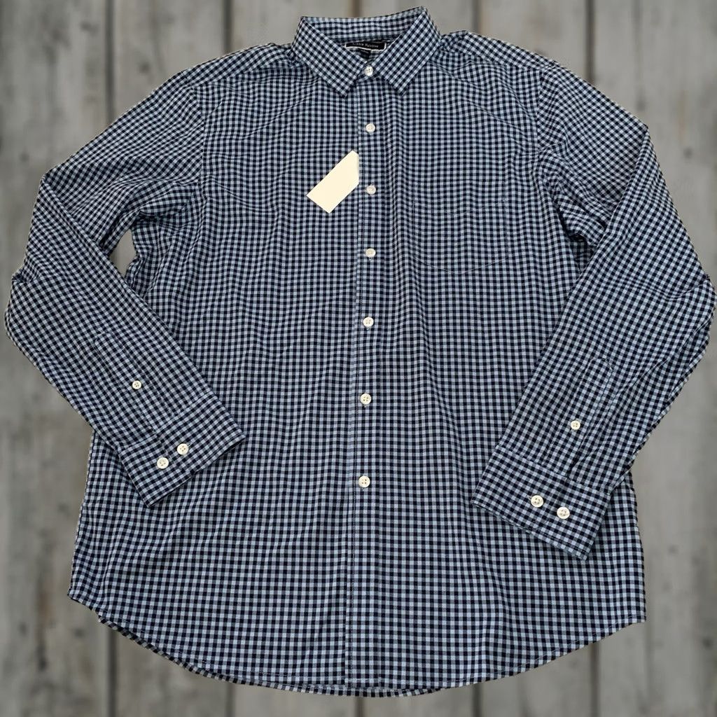 Club Room Club Room Performance Shirt Mens Large Blue Check LS Tech Woven Button Up Size US L / EU 52-54 / 3 - 1 Thumbnail