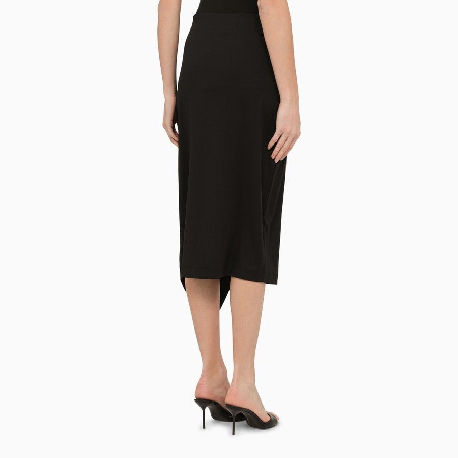 o1d2blof0824 Midi Wrap Skirt in Black