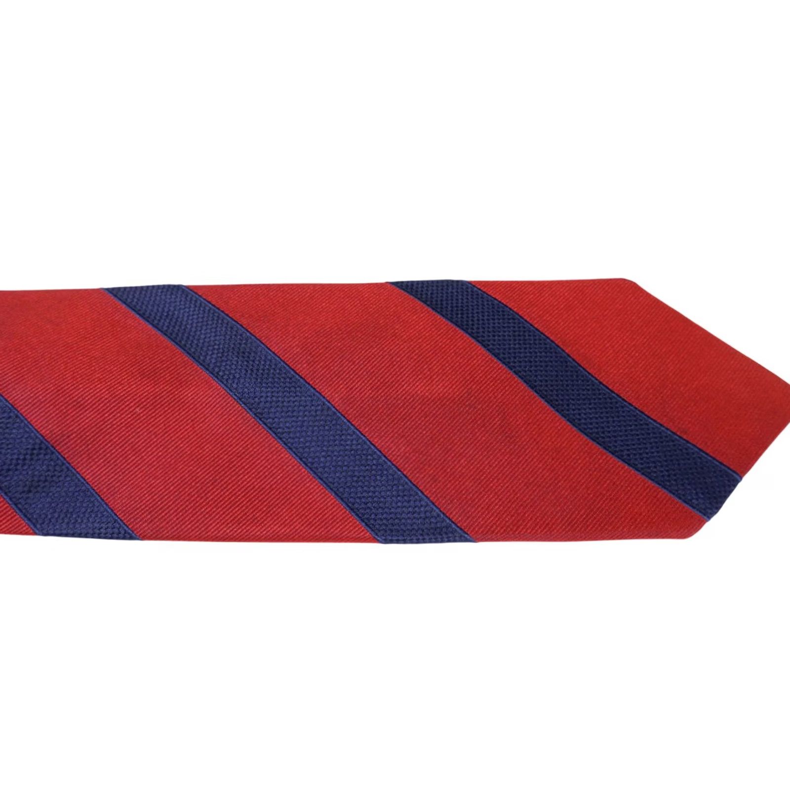 Vintage Edsor Tie Men's ONE SIZE Pure Silk Patterned Red And Blue Handmade Size ONE SIZE - 5 Thumbnail