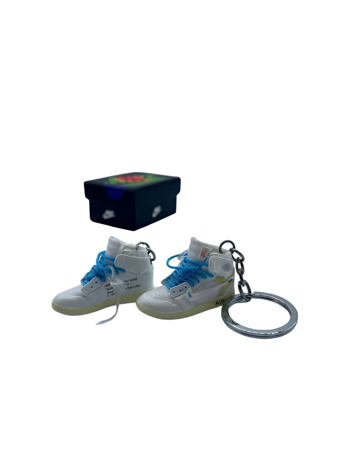 Jordan Brand Jordan 1 High Off-White Euro Mini Sneaker Keychains Size ONE SIZE - 1 Thumbnail