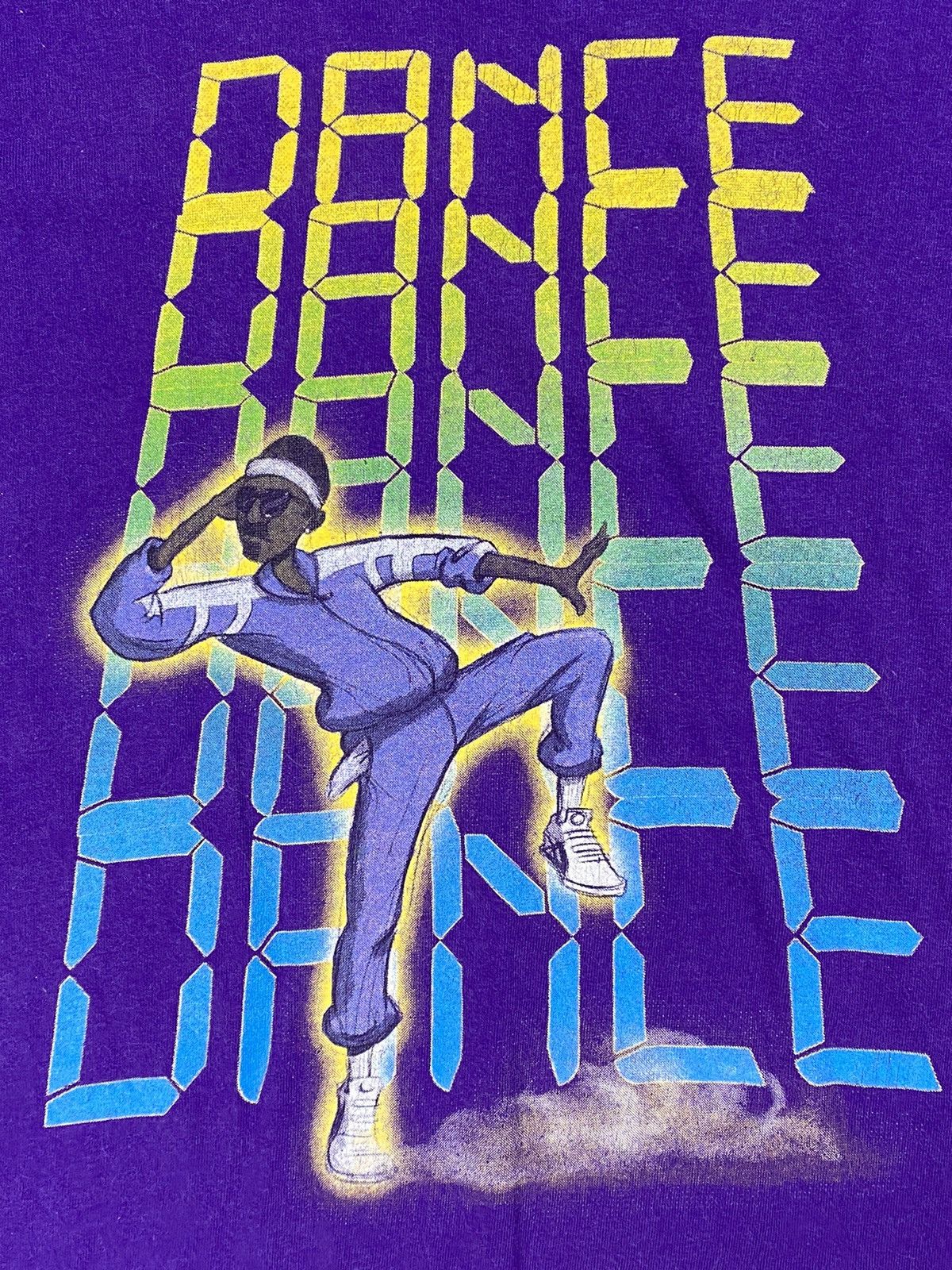 Band Tees × Rap Tees × Vintage Vintage Turquoise jeep records dance t shirt Size US L / EU 52-54 / 3 - 6 Thumbnail