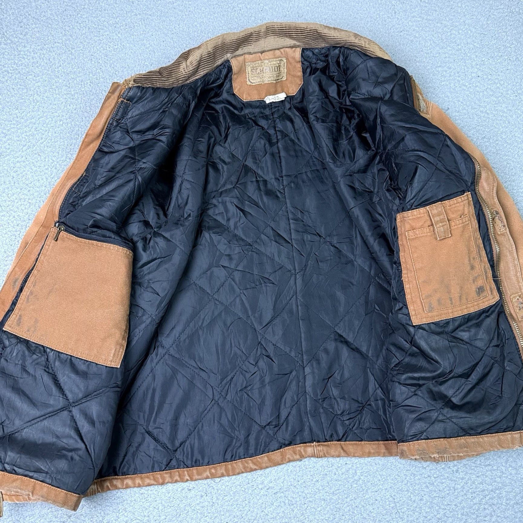 Vintage CE Schmidt Jacket Adult XL Brown Canvas Quilt Lined Zip Workwear Distressed Rare Mens XL Brown Canvas Quilt Lined Zip Jacket Size US XL / EU 56 / 4 - 7 Thumbnail