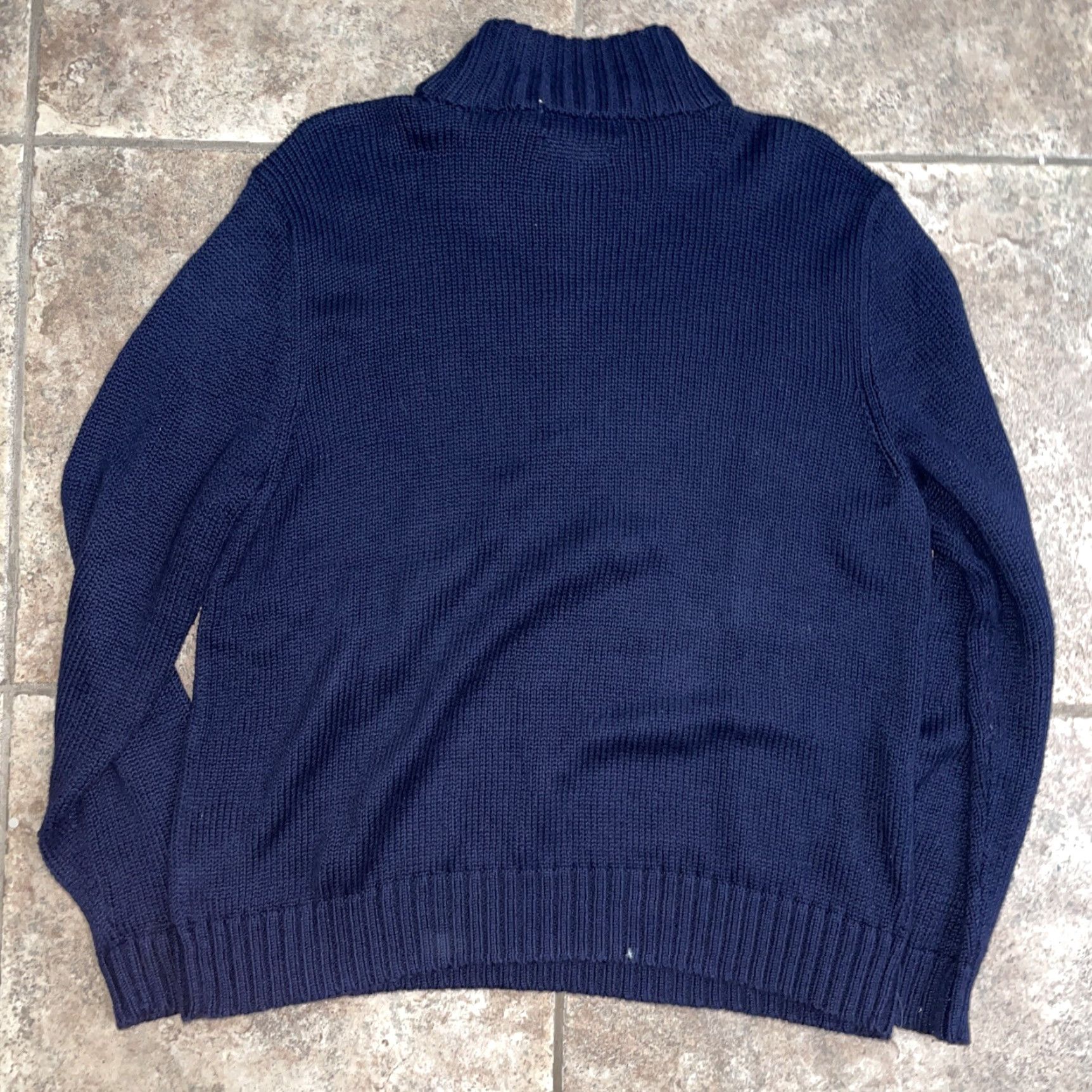 Polo Ralph Lauren POLO RALPH LAUREN Sweater Half Zip Men 2XL Blue Knit Pullover Size US XXL / EU 58 / 5 - 4 Thumbnail