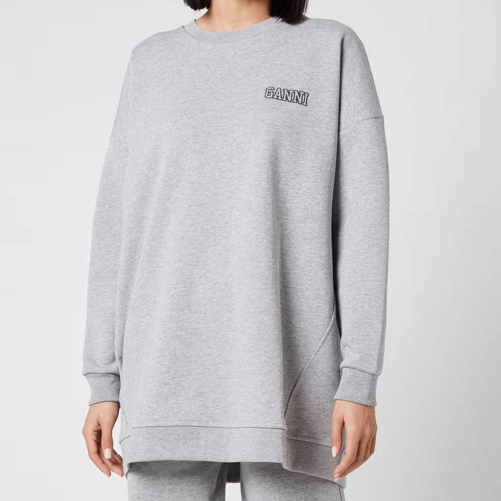 Ganni Ganni Grey Isoli Oversized Sweatshirt Size L / US 10 / IT 46 - 1 Thumbnail