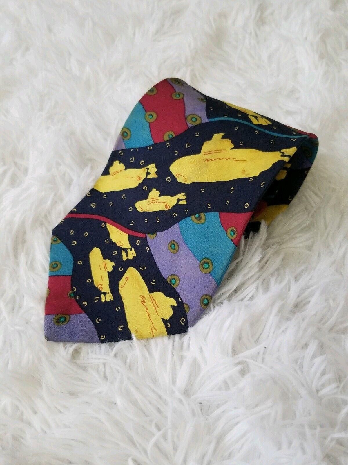 Designer Beatles tie - yellow submarine 1996 Apple Corps Vintage Size ONE SIZE - 1 Thumbnail