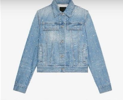 image of Givenchy O1Srvl11E0224 Denim Jackets In Blue, Women's (Size Small)