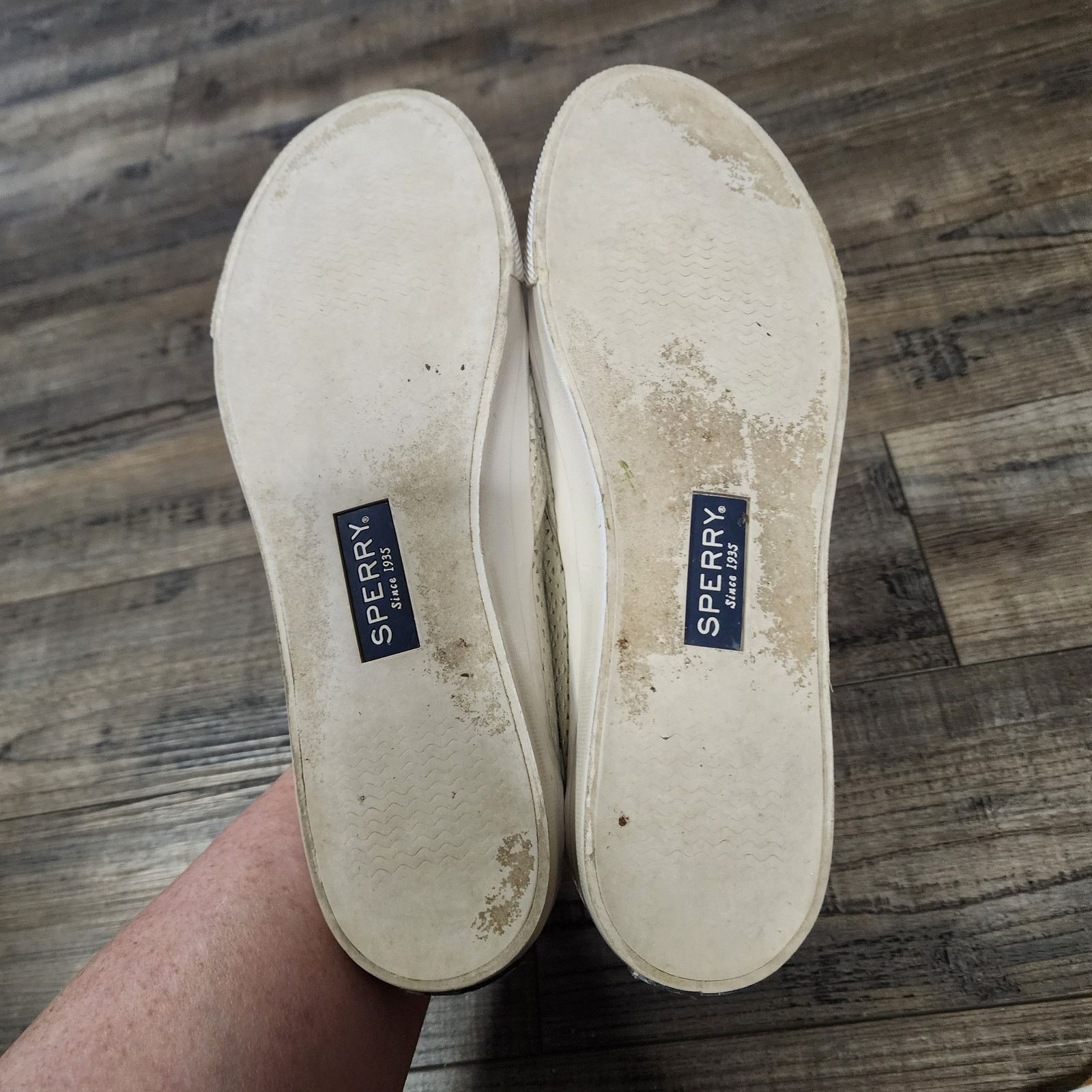 Sperry Sperry Top-Sider Leather Slip-On Sneakers ivory Size 10 SH1 Size US 10 / IT 40 - 9 Thumbnail