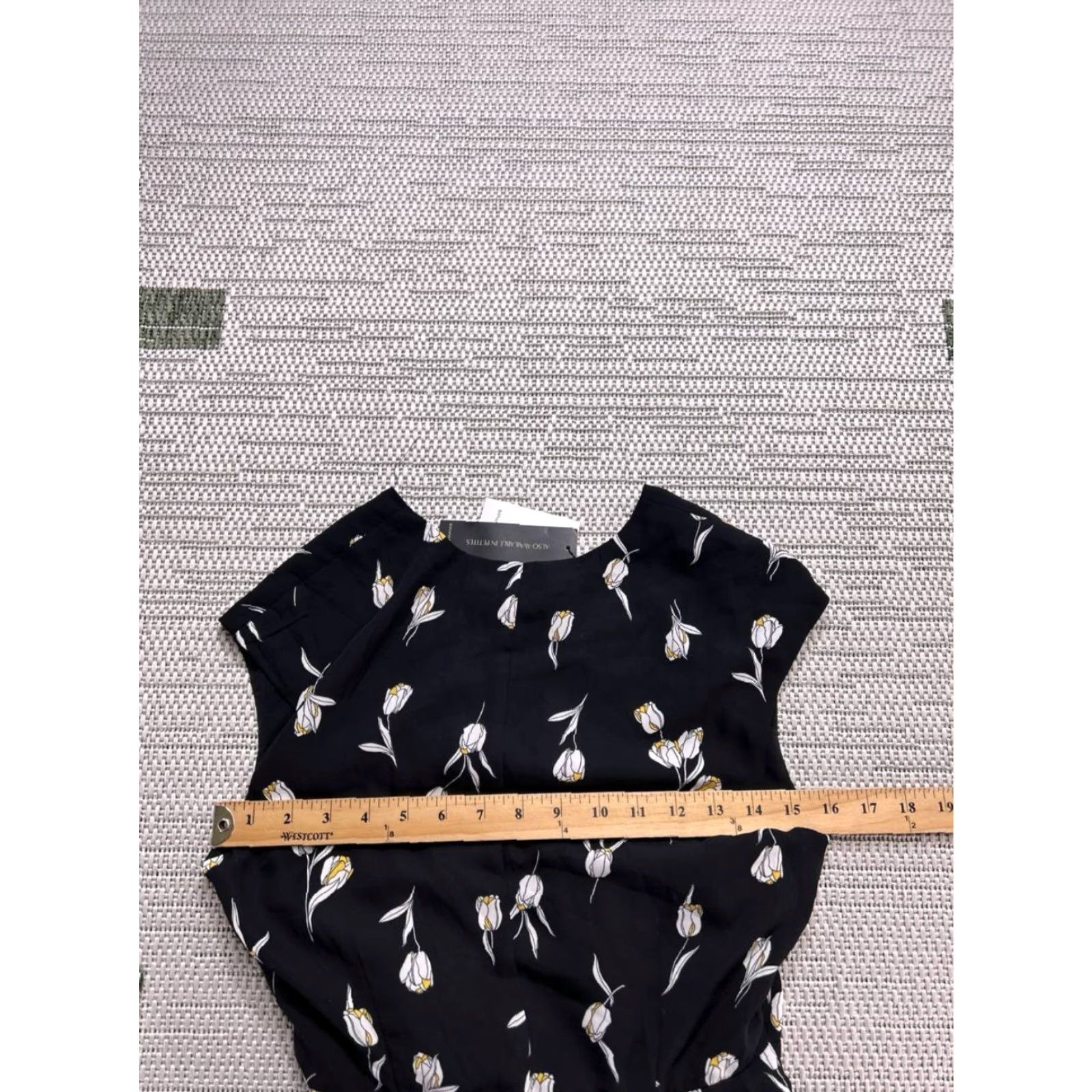 Banana Republic Banana Republic Dress Womens 2 Black Floral Wrap Blouson V-Neck Sleeveless Knee Length Party/Cocktail Casual Size XS / US 0-2 / IT 36-38 - 6 Thumbnail
