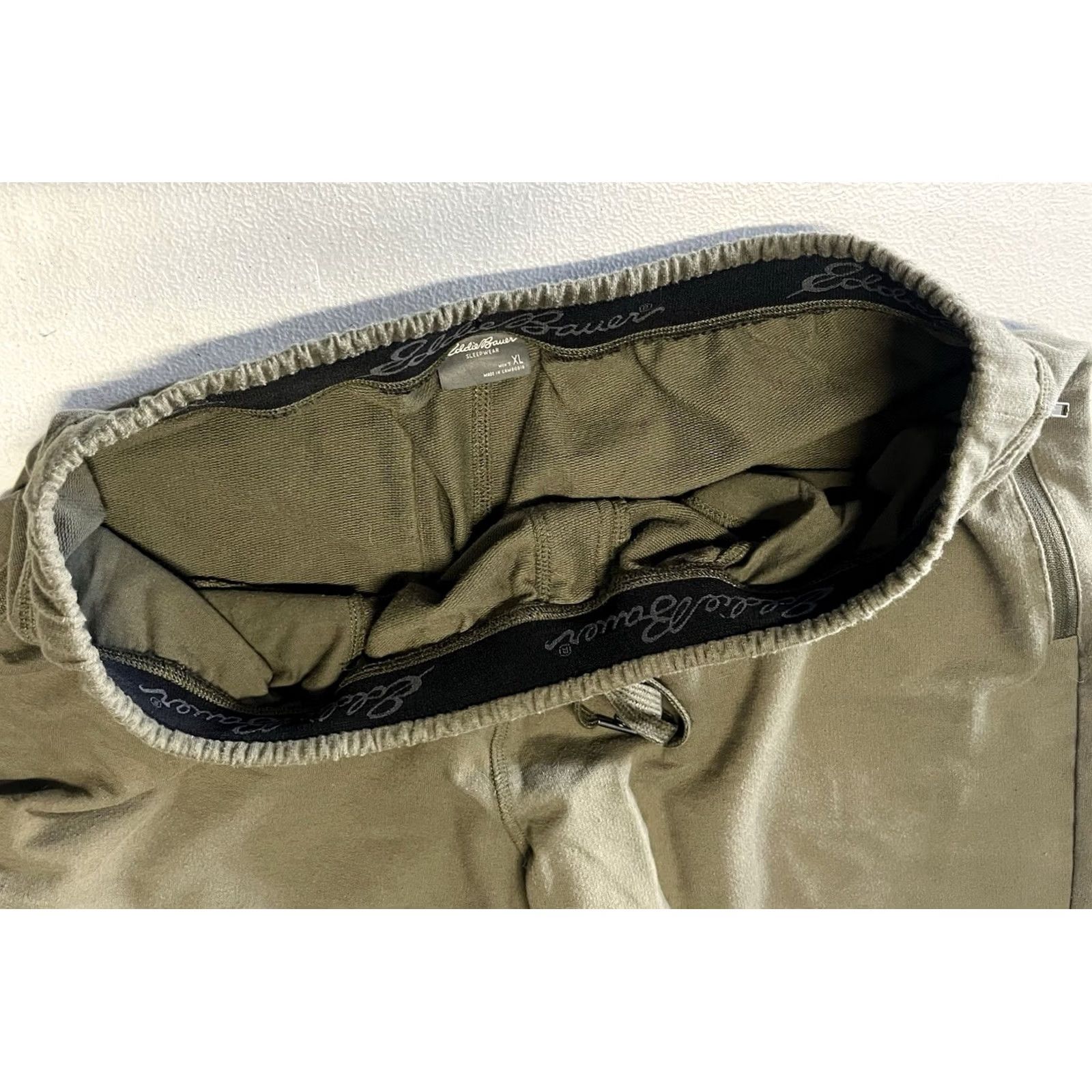 Eddie Bauer Eddie Bauer Shorts Mens XL Green Sleepwear Elastic Waist Drawstring Loungewear Sweat Shorts Size US 36 / EU 52 - 6 Thumbnail