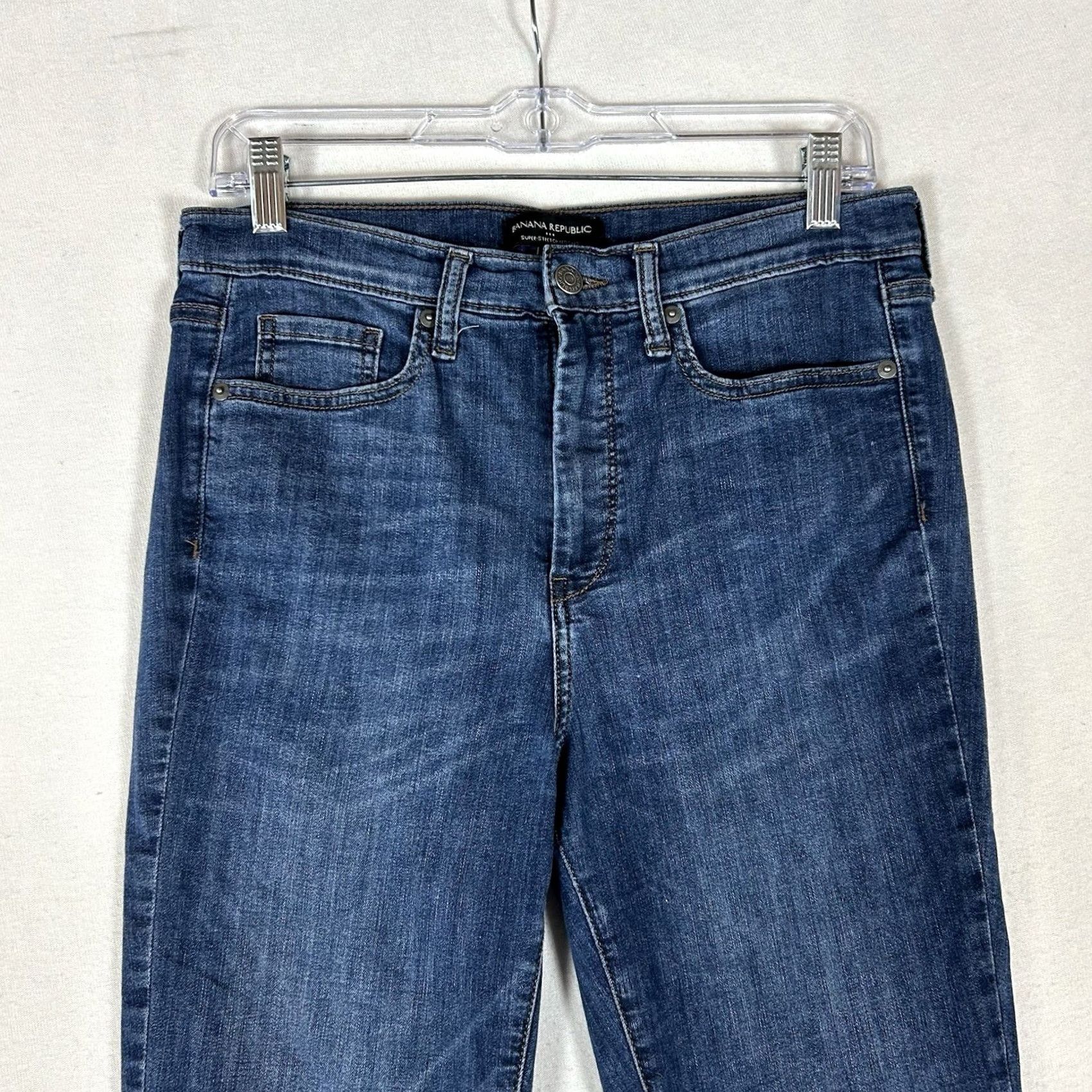 Banana Republic Banana Republic Jeans Women Slim Ankle Denim Blue 29/8 Cotton Blend Spandex Stretch Medium Wash 28in Inseam Size 29" - 2 Thumbnail