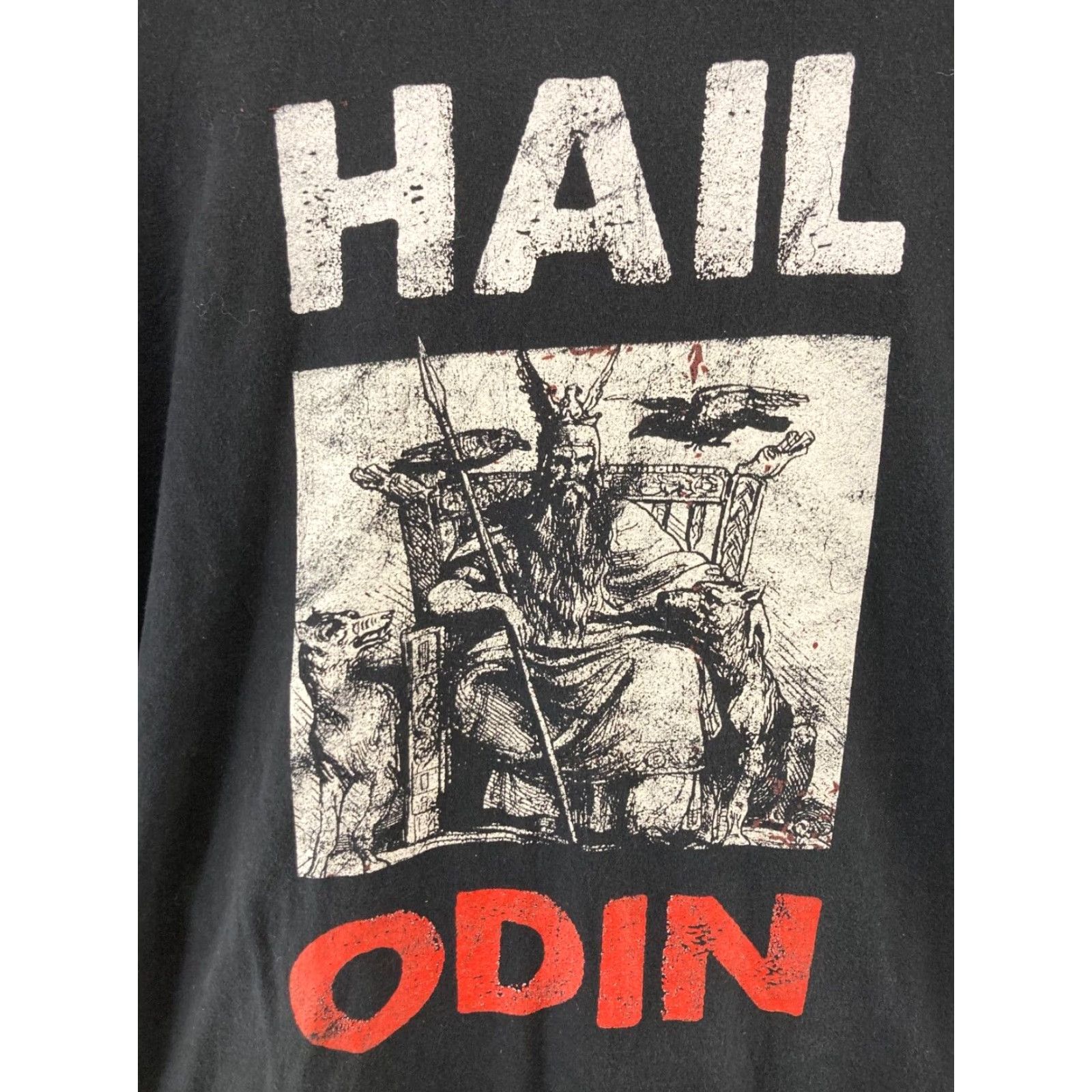 Vintage Hail Odin TShirt Mens Large Black Viking Size US L / EU 52-54 / 3 - 2 Thumbnail
