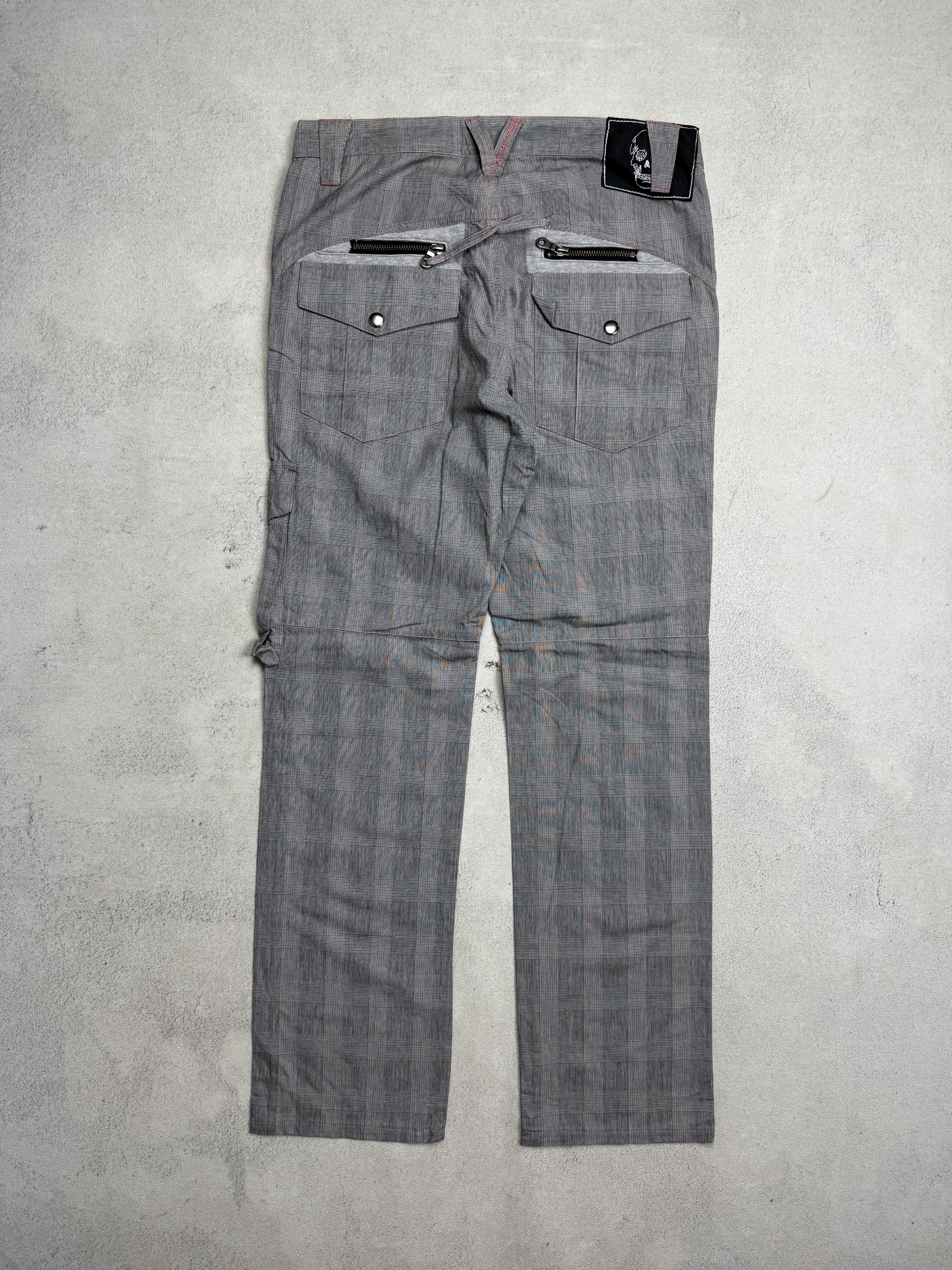 PPFM PPFM Japanese Brand Plaid Tartan Multi Pocket Pants Biker Size US 32 / EU 48 - 3 Thumbnail