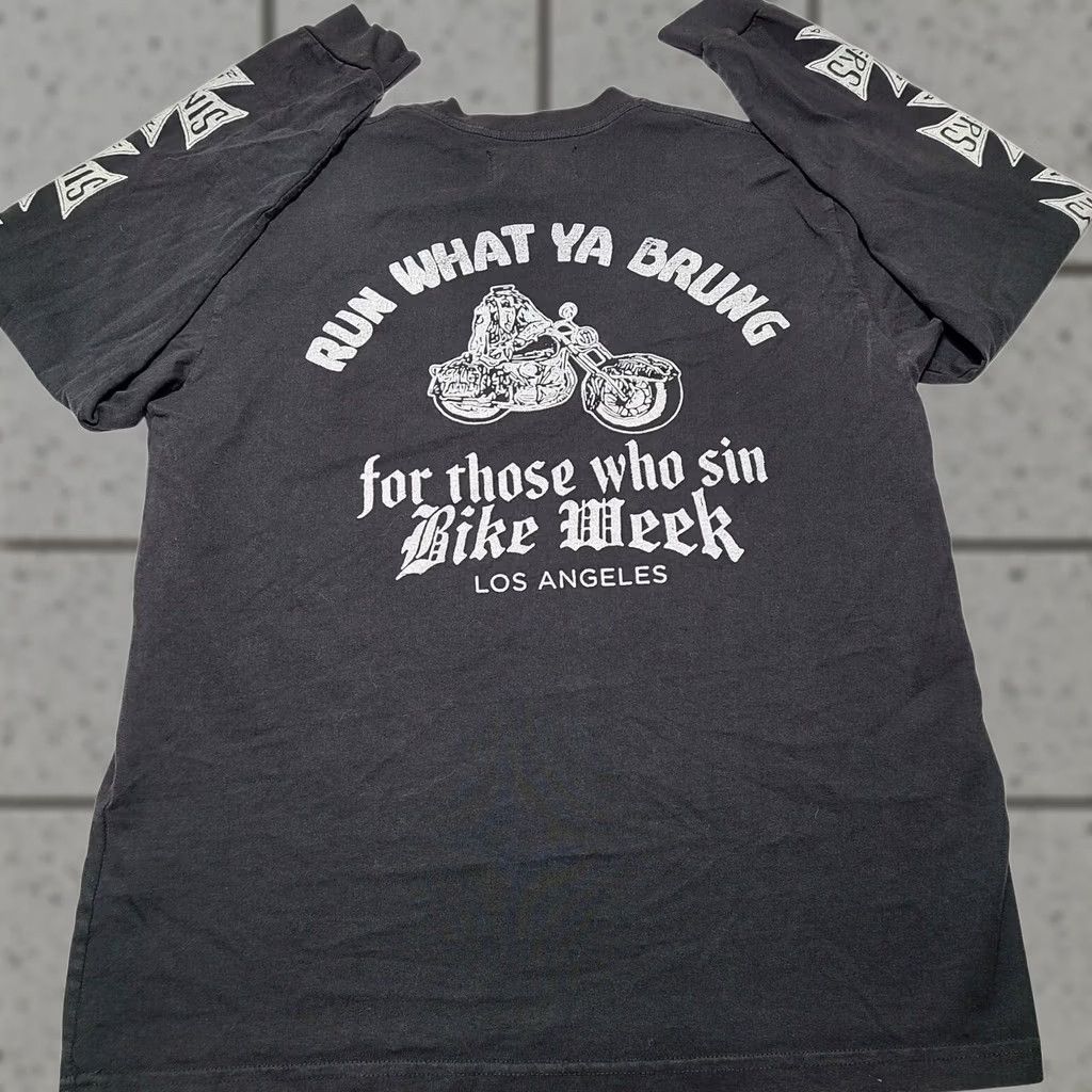 For Those Who Sin For Those Who Sin Los Angeles Bike Week Skull FTWS Black Men’s Size Medium T-Shirt Graphic Print Crew Neck Long Sleeve 2010-2019 Vintage No Size US M / EU 48-50 / 2 - 1 Thumbnail