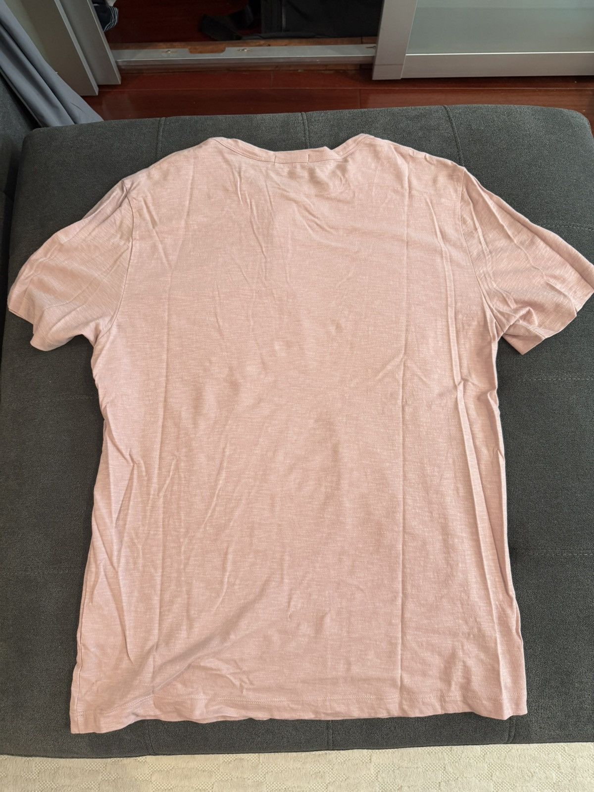 Theory Salmon short sleeve cotton henley Size US L / EU 52-54 / 3 - 5 Thumbnail