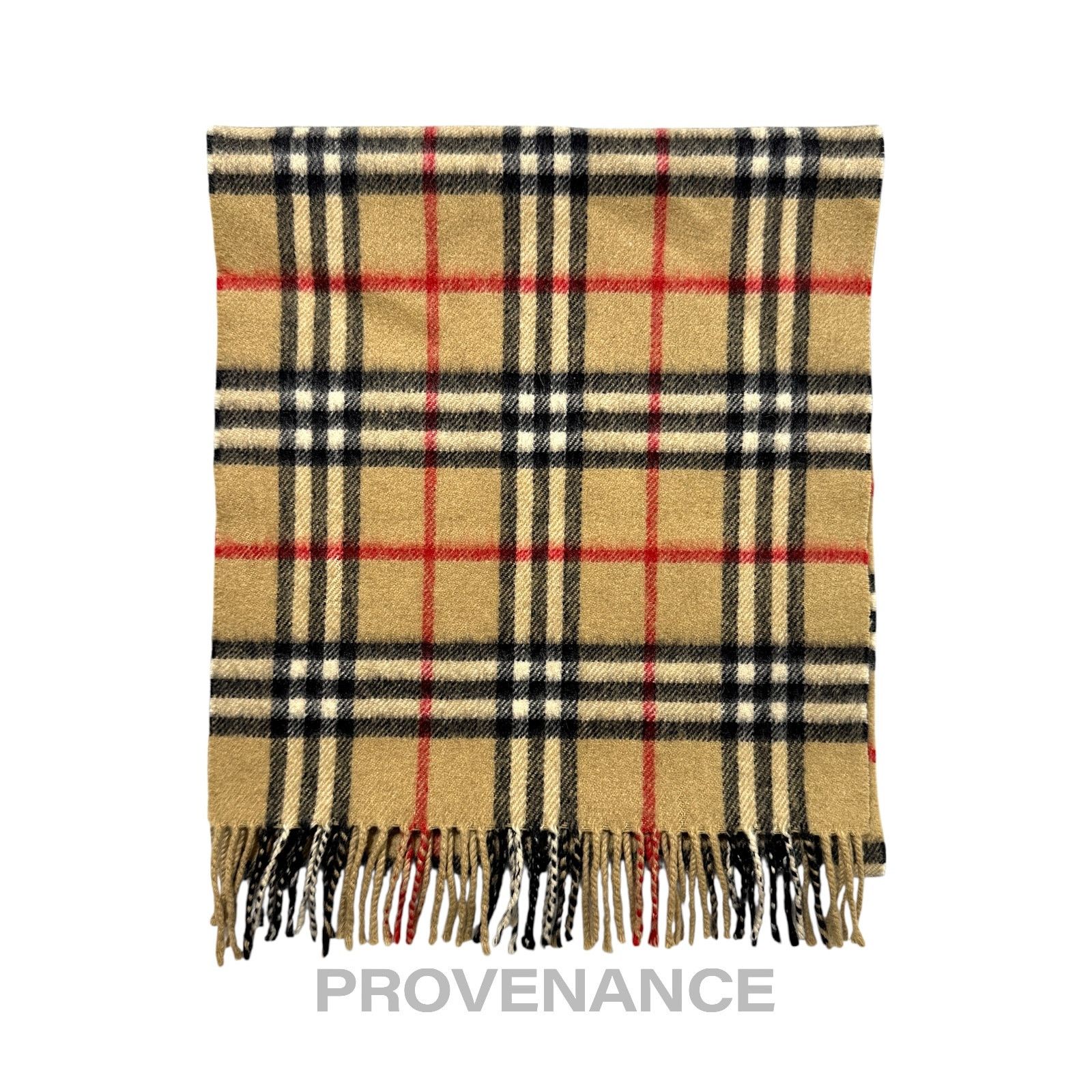 Burberry 🔴 Vintage Burberrys Scarf Nova Check 100% PURE CASHMERE Size ONE SIZE - 2 Thumbnail