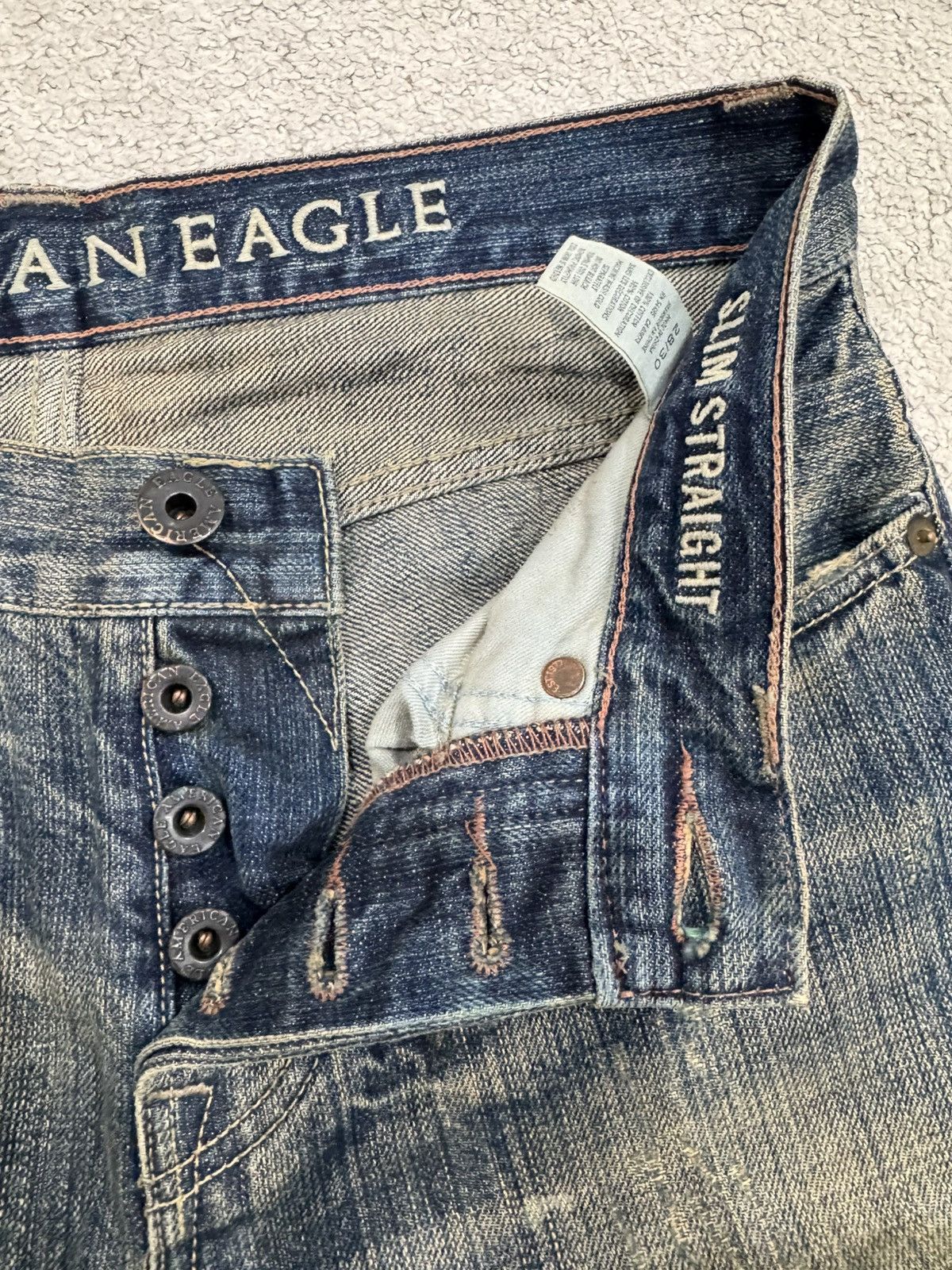 American Eagle Outfitters Rusty‼️ American Eagle Selvedge Denim (23-001) Size US 30 / EU 46 - 14 Thumbnail
