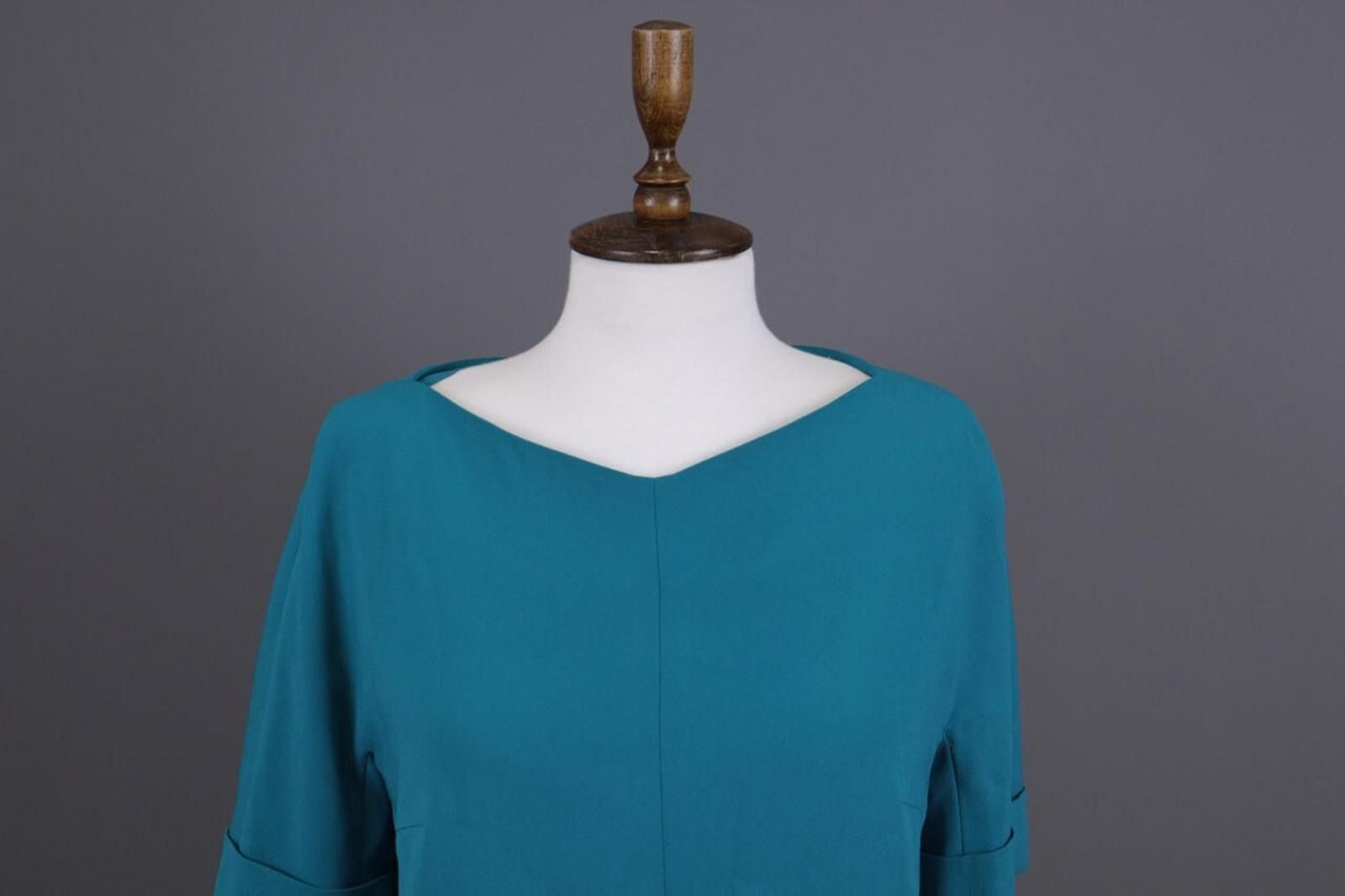 Escada Escada Vintage Blue Designer Party Blouse Shirt Size 38 Size M / US 6-8 / IT 42-44 - 2 Thumbnail