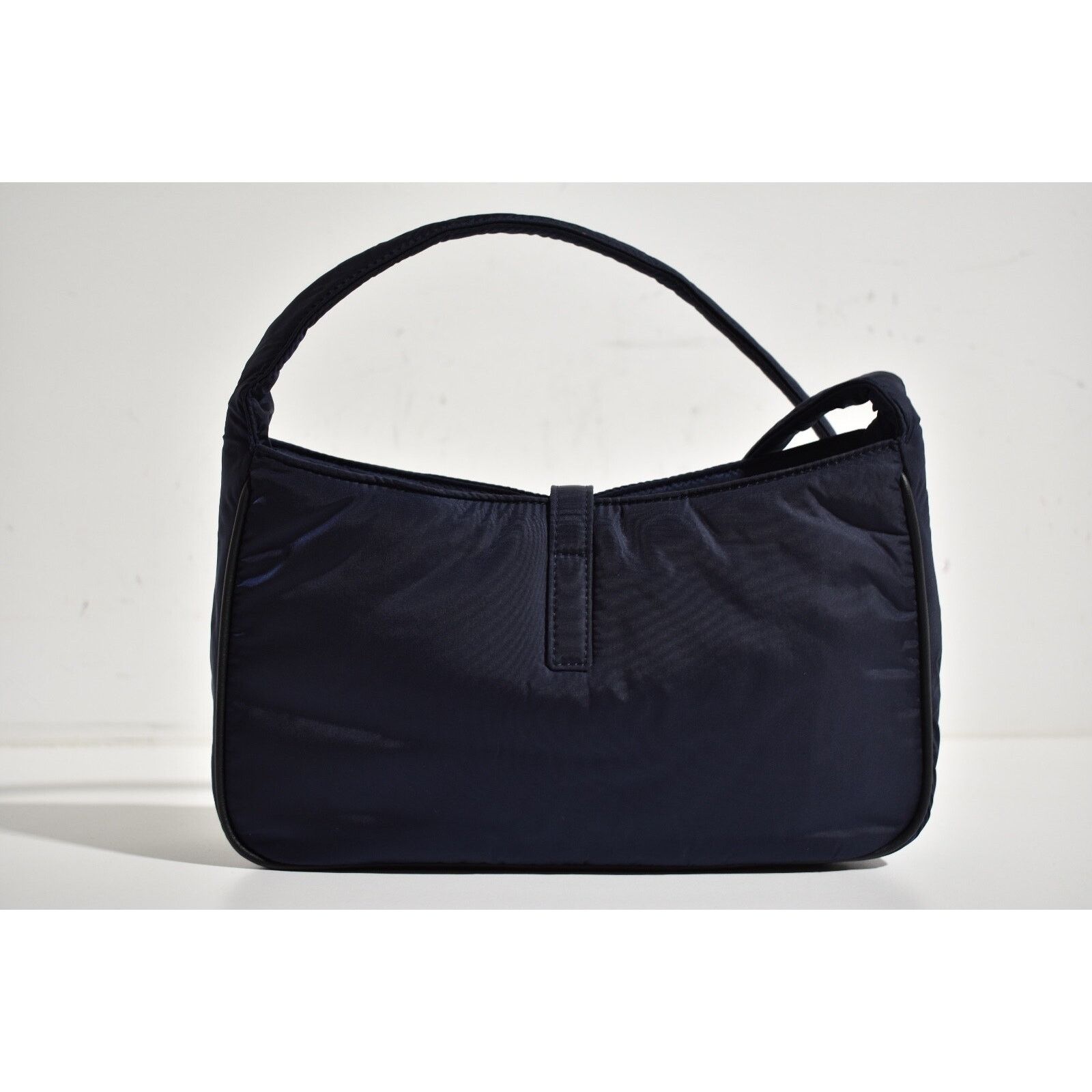 Yves Saint Laurent Saint Laurent Navy Blue Bronze Logo Shoulder Bag Size ONE SIZE - 11 Thumbnail