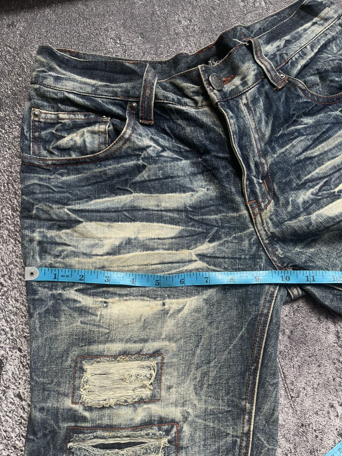 LOWBOX Y2K Lowbox D-Blu distressed ifsixwasnine bootcut jeans Size US 31 - 15 Thumbnail