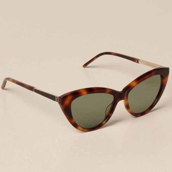 image of YVES Saint Laurent New Saint Laurent Sl M81 - 003 Cat Eye Sunglasses in Brown, Women's