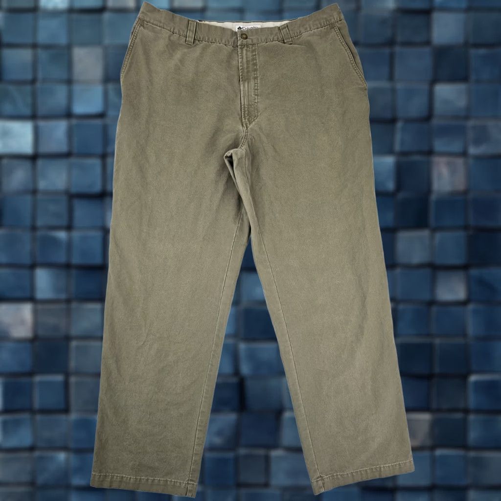 Vintage Columbia Pants Mens 38x32 Casual Active Outdoor Twill Straight Leg Flat Front Brown Cotton KS EUC Size US 38 / EU 54 - 1 Thumbnail