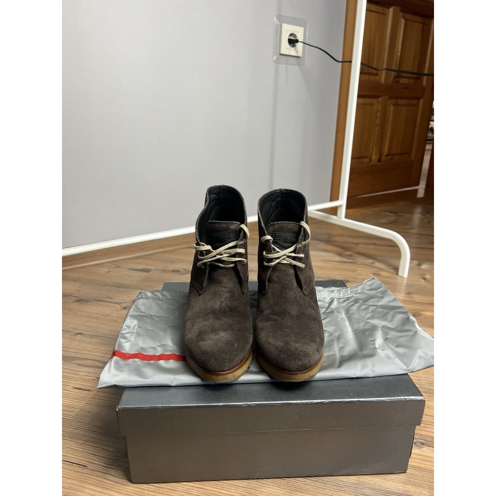 Prada Prada Logo Ankle Boots Booties Shoes Womens Size 38 EU 7.5 U Size US 7.5 / IT 37.5 - 7 Thumbnail
