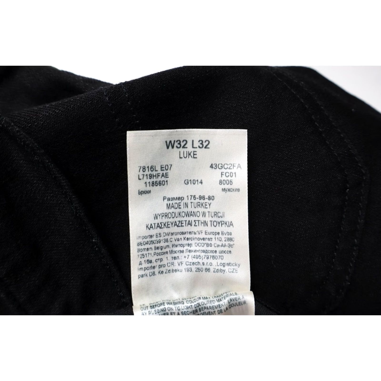 Lee LEE Jeans Luke Slim Fit Black Denim Stretch Men's W32/L32 Zip Fly Logo Size US 32 / EU 48 - 7 Thumbnail