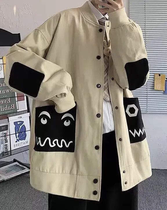 VIBE Rare cartoon pocket jacket graphic aesthetic Size US M / EU 48-50 / 2 - 5 Thumbnail