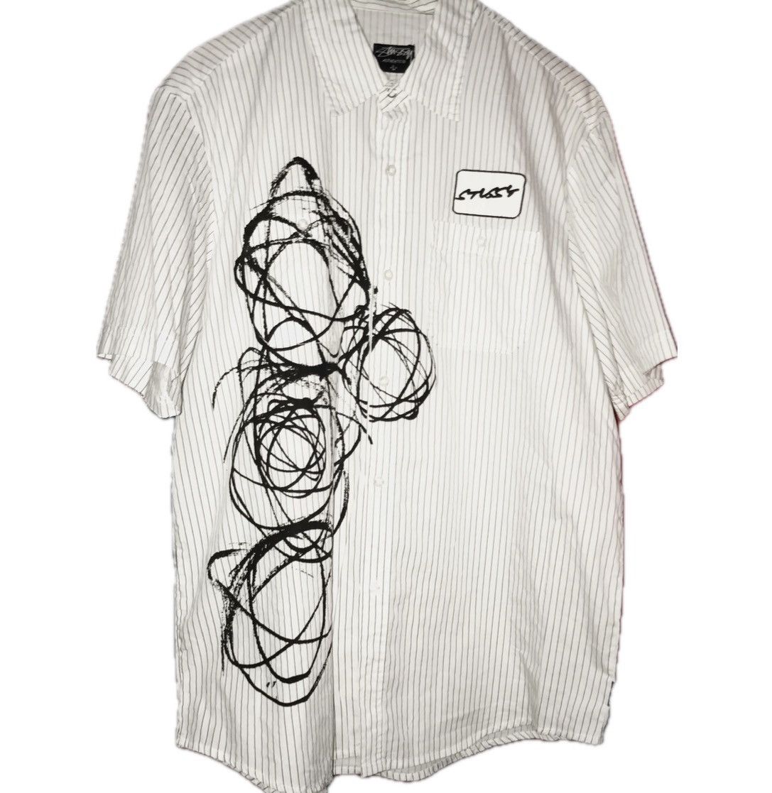 Stussy Stussy Futura Pinstripe Button Up Art Shirt Size US L / EU 52-54 / 3 - 1 Thumbnail