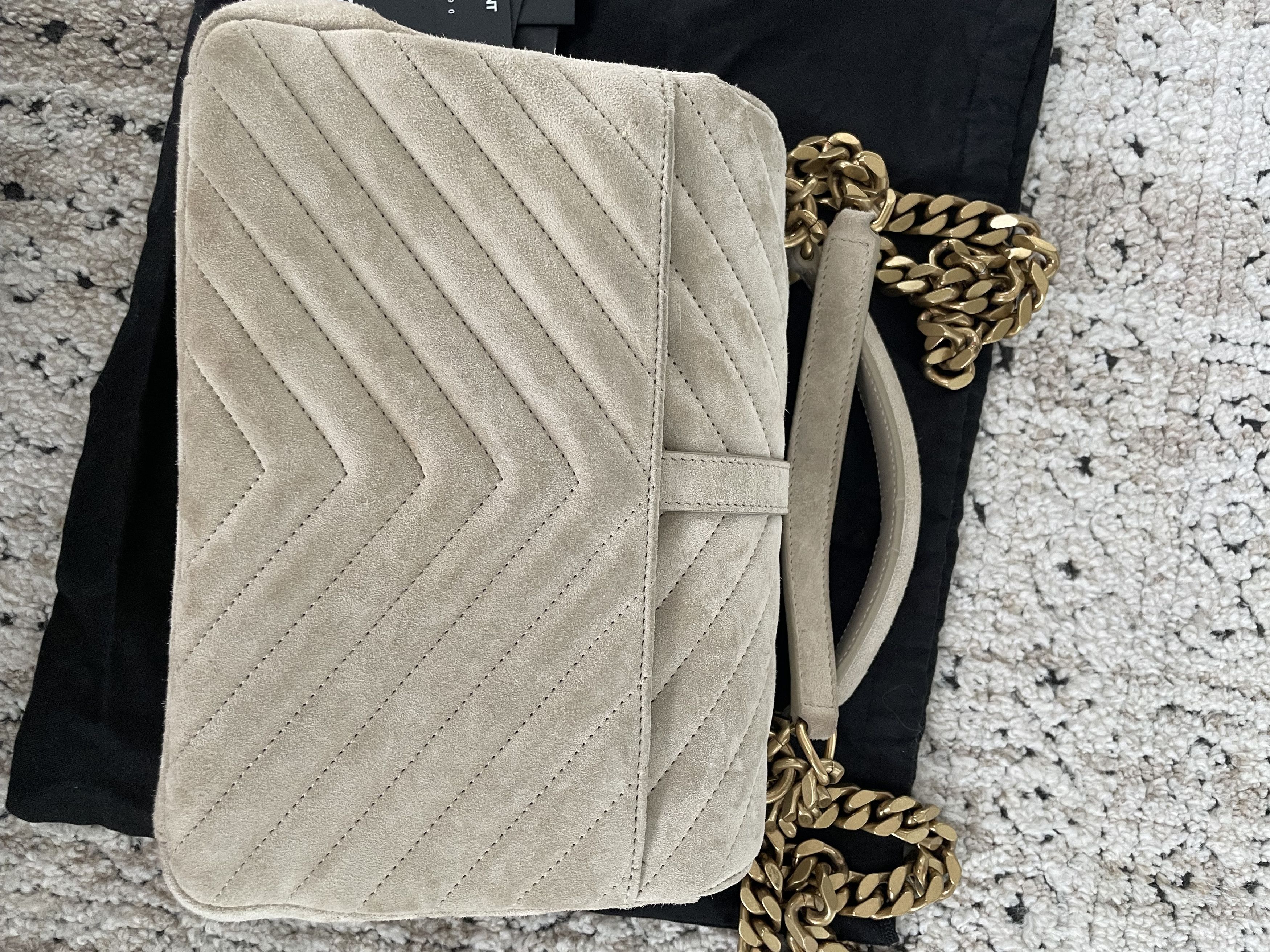 Yves Saint Laurent YSL COLLEGE MEDIUM IN QUILTED SUEDE Size ONE SIZE - 10 Thumbnail