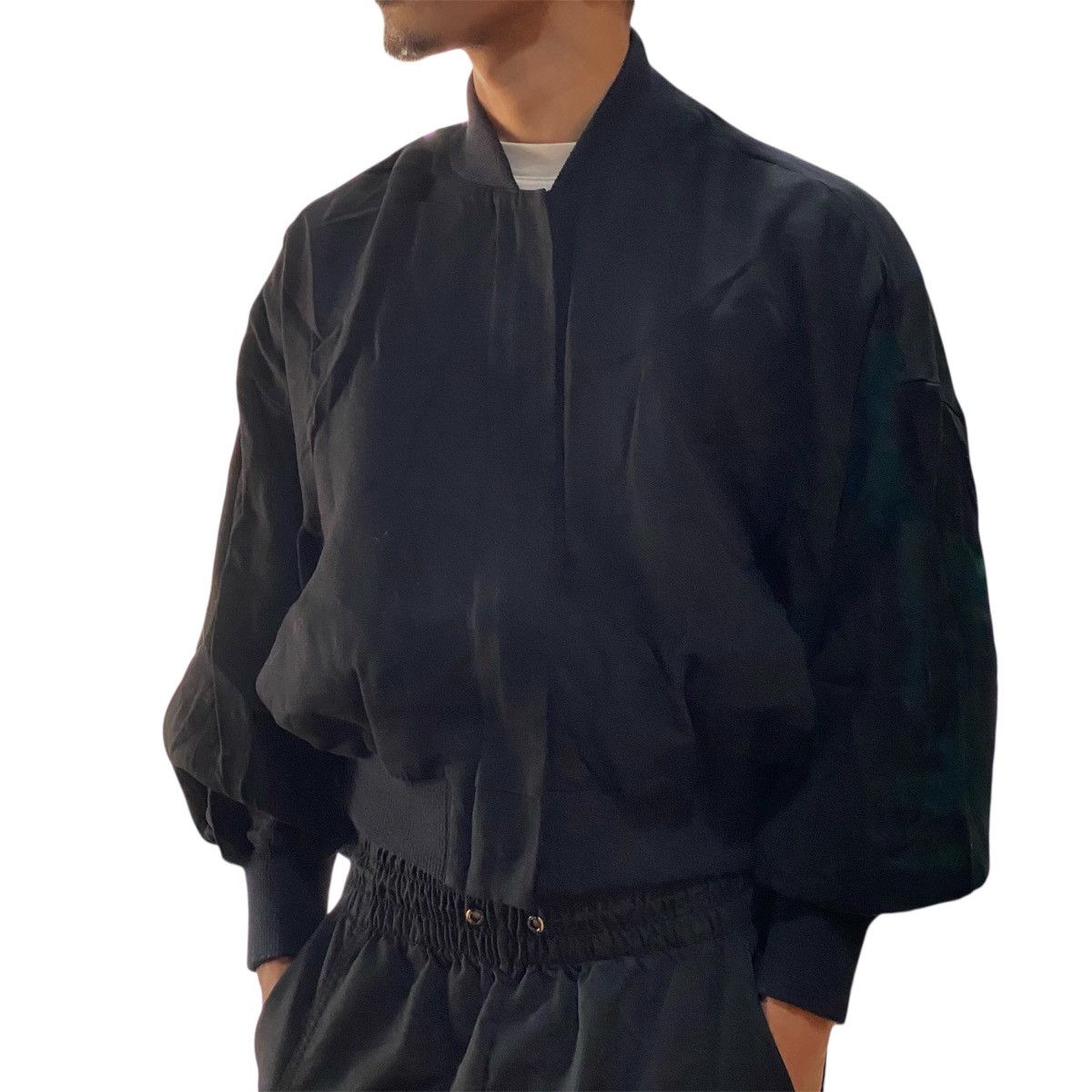 Japanese Brand ENFÖLD Black Bomber Oversized Ballon Jackets Size US XS / EU 42 / 0 - 1 Thumbnail