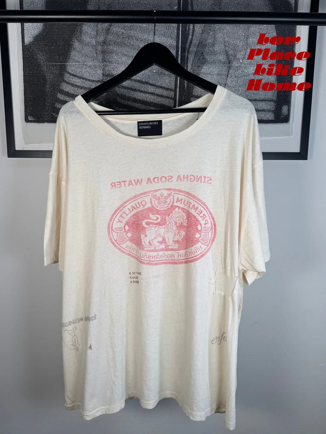 Enfants Riches Deprimes 🚭1of1 GRAIL🚭 HAND-DRAWN SS2021 "SINGHA SODA" BANNED RELEASE Size US XXL / EU 58 / 5 - 1 Thumbnail