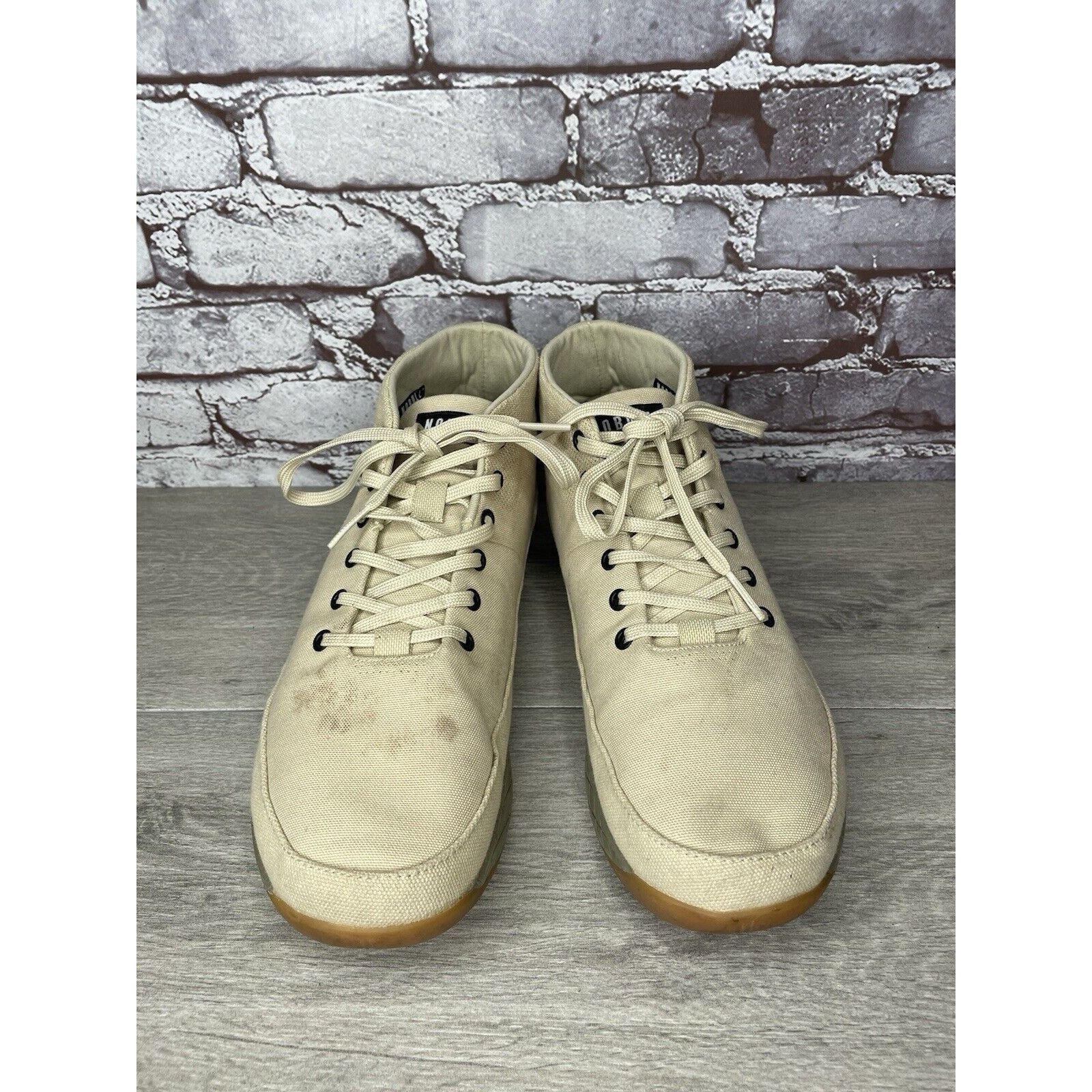 Other Nobull Mid Desert Trainer Canvas Beige Fabric Lace Up Sneake Size US 13 / EU 46 - 4 Thumbnail