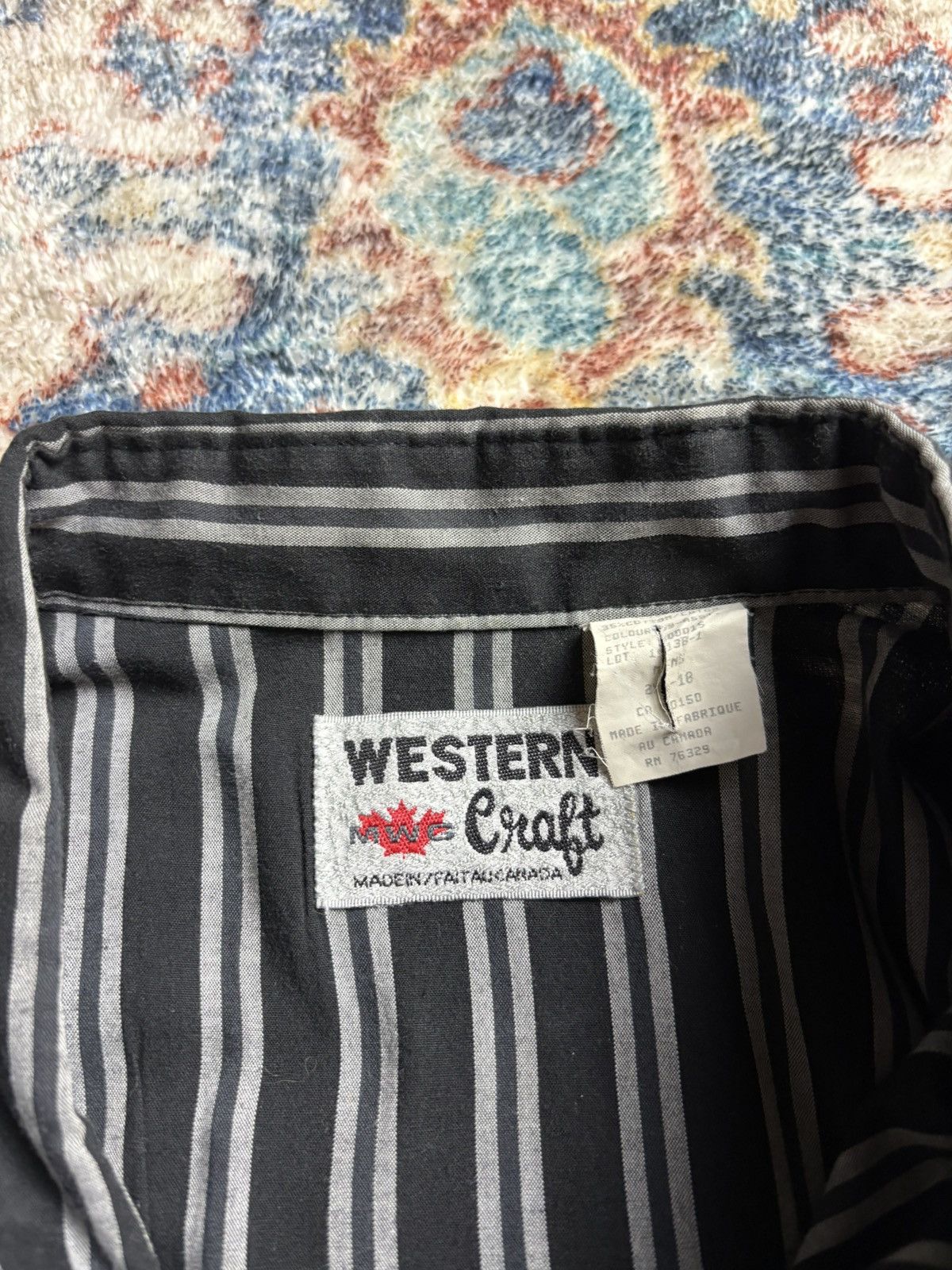 Vintage Vintage Western Craft Black Striped PearlSnap Shirt Size XXL Size US XXL / EU 58 / 5 - 3 Thumbnail