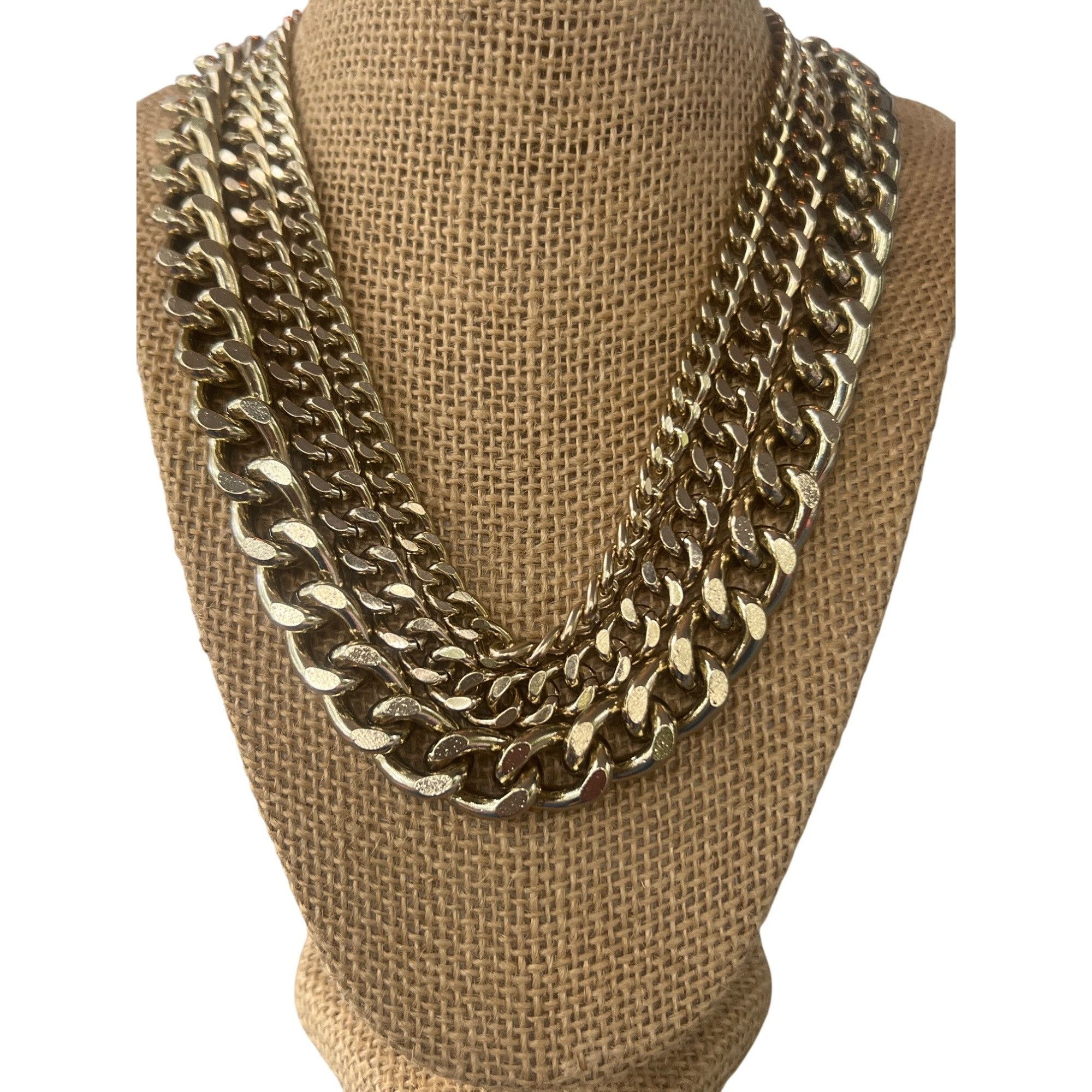 Other BaubleBar Gold Tone Multi Strand Chain Link Necklace Flat 3 Size ONE SIZE - 1 Thumbnail