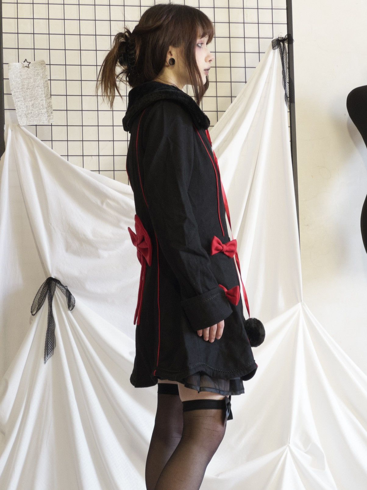 Vintage Banned retro gothic coat with bows Size S / US 4 / IT 40 - 8 Thumbnail