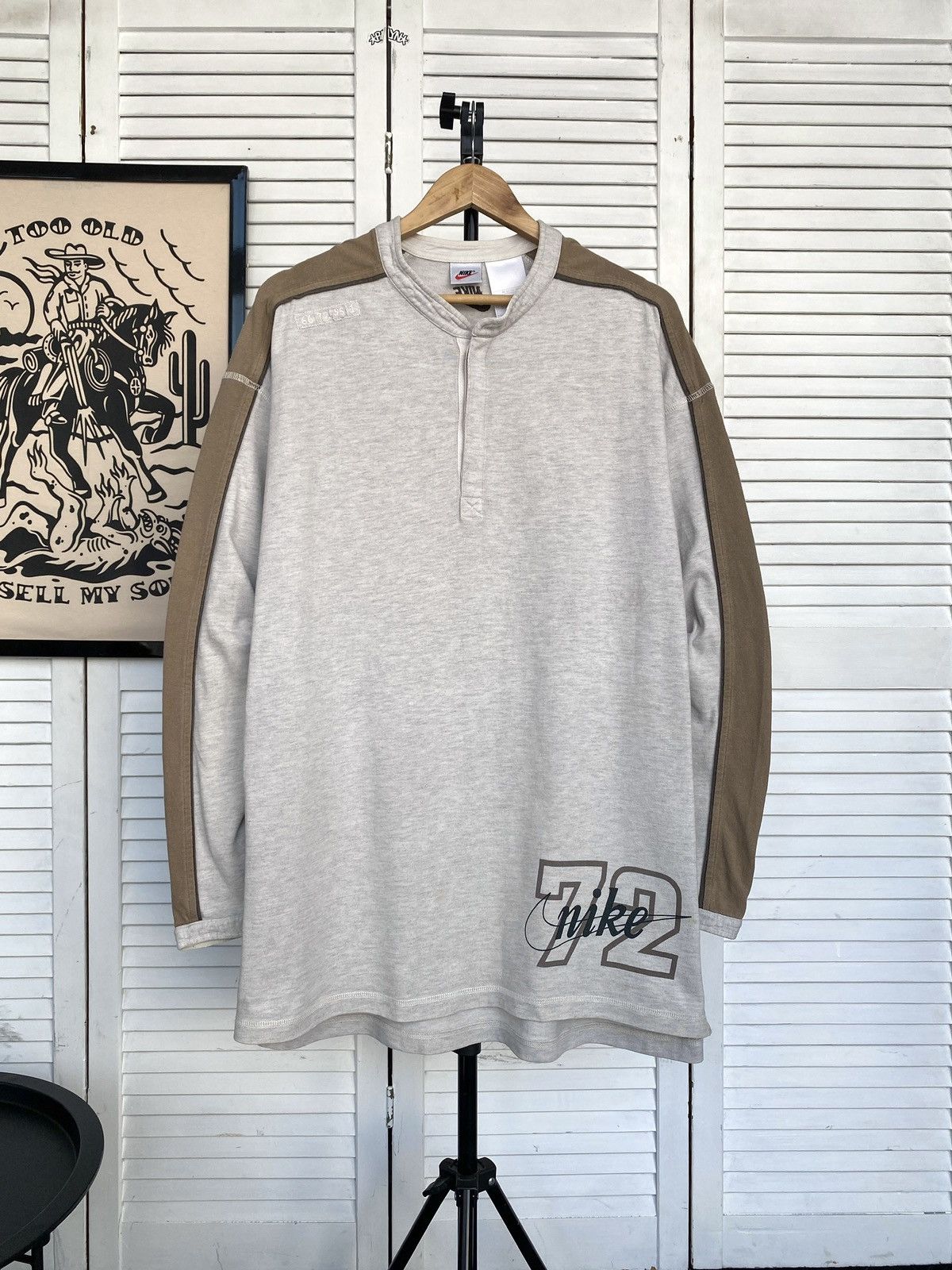 Nike × Vintage Nike Vintage 72 Travis Scott Button Up Long Sleeve Y2K Size US XL / EU 56 / 4 - 1 Thumbnail
