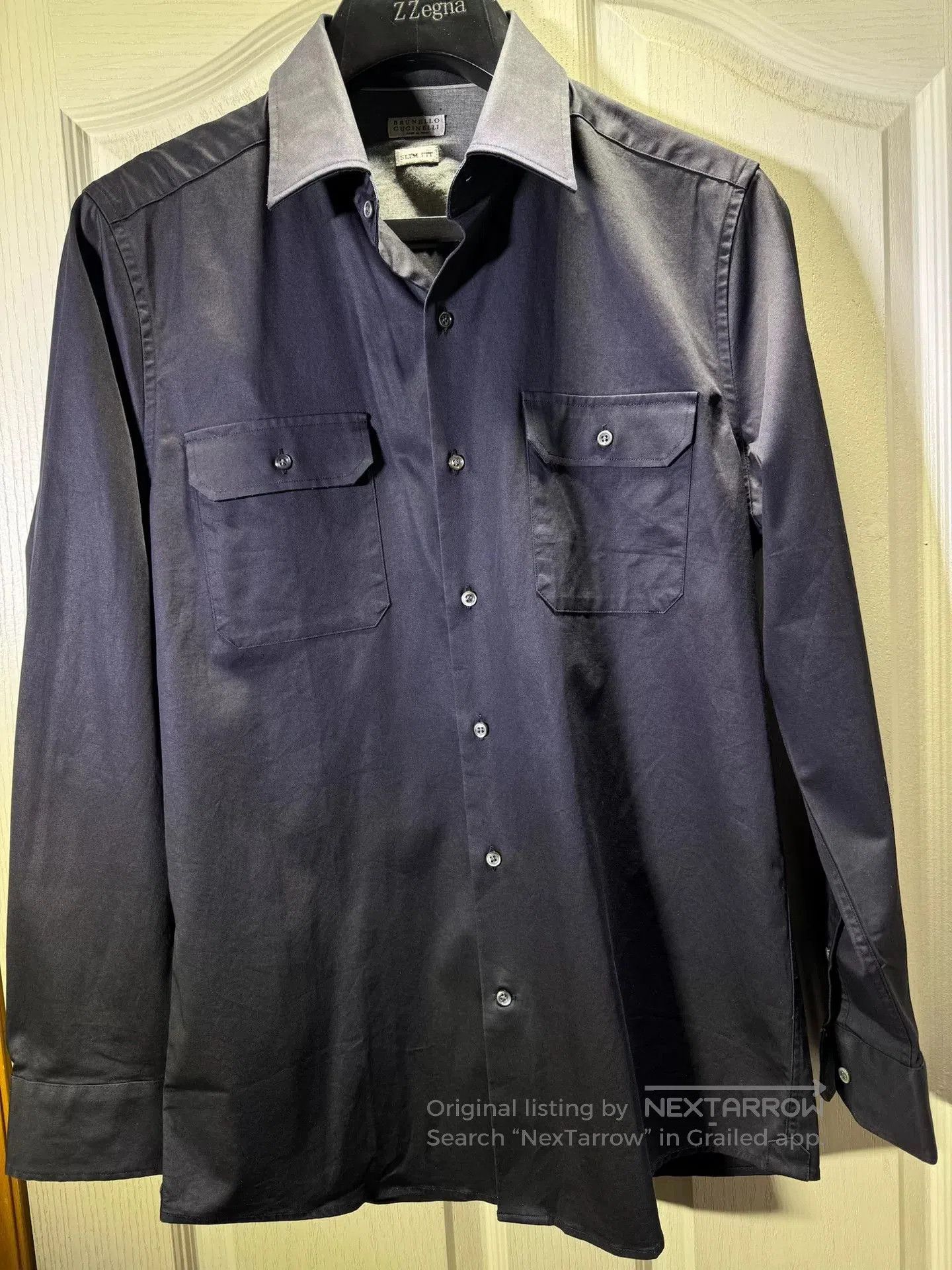 Brunello Cucinelli Brunello Cucinelli Men's Denim Shirt. Size US M / EU 48-50 / 2 - 1 Thumbnail