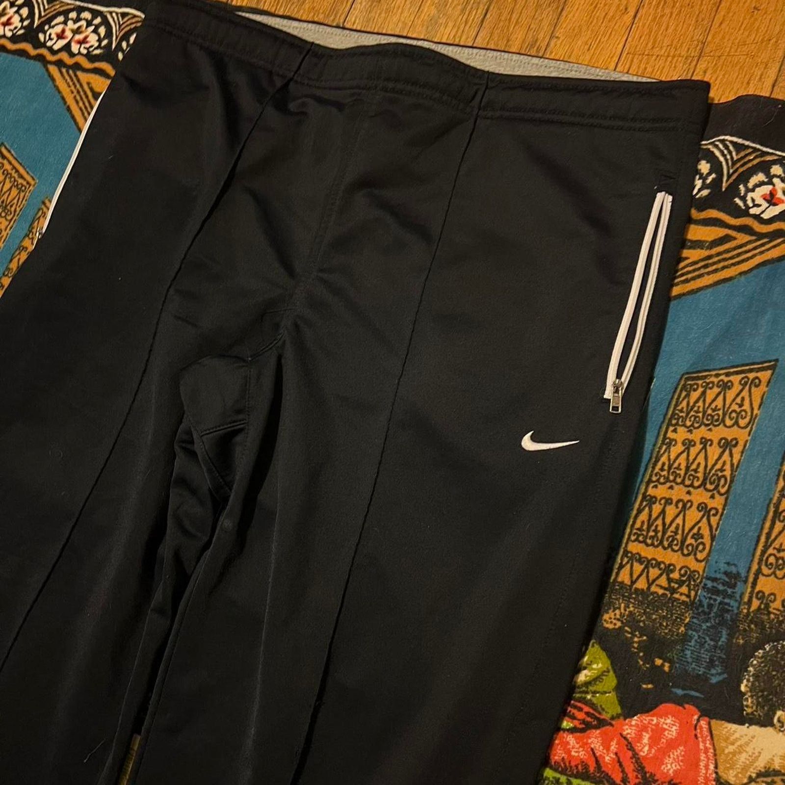 Nike × Vintage Vintage nike track pants baggy wide leg y2k navy blue skater Size US 32 / EU 48 - 2 Thumbnail