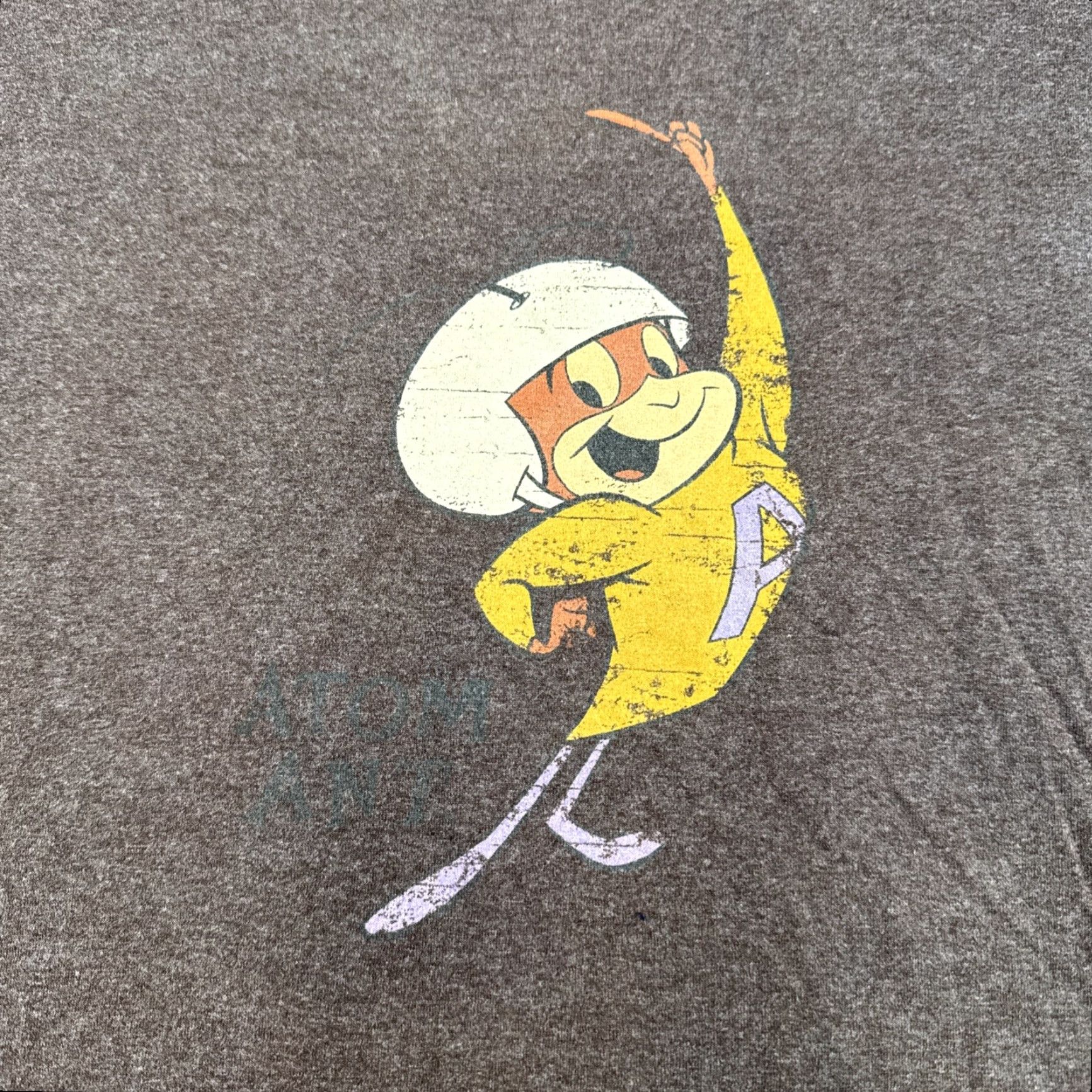 Vintage VINTAGE Hanna Barbera T-Shirt Size L Men Atom Crew Neck Short Sleeve Brown 90% Cotton 10% Poly Graphic Print TV Show Promo Man Mens Size US L / EU 52-54 / 3 - 2 Thumbnail