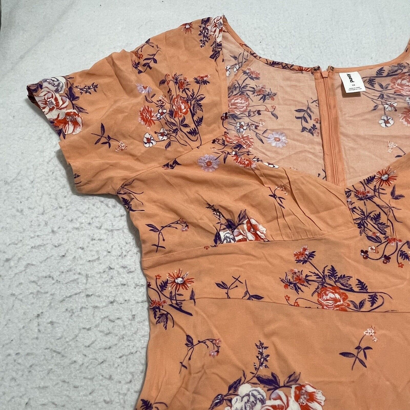 Nordstrom Abound Skater Dress Coral Aster Bouquet Pink Size XL / US 12-14 / IT 48-50 - 7 Thumbnail