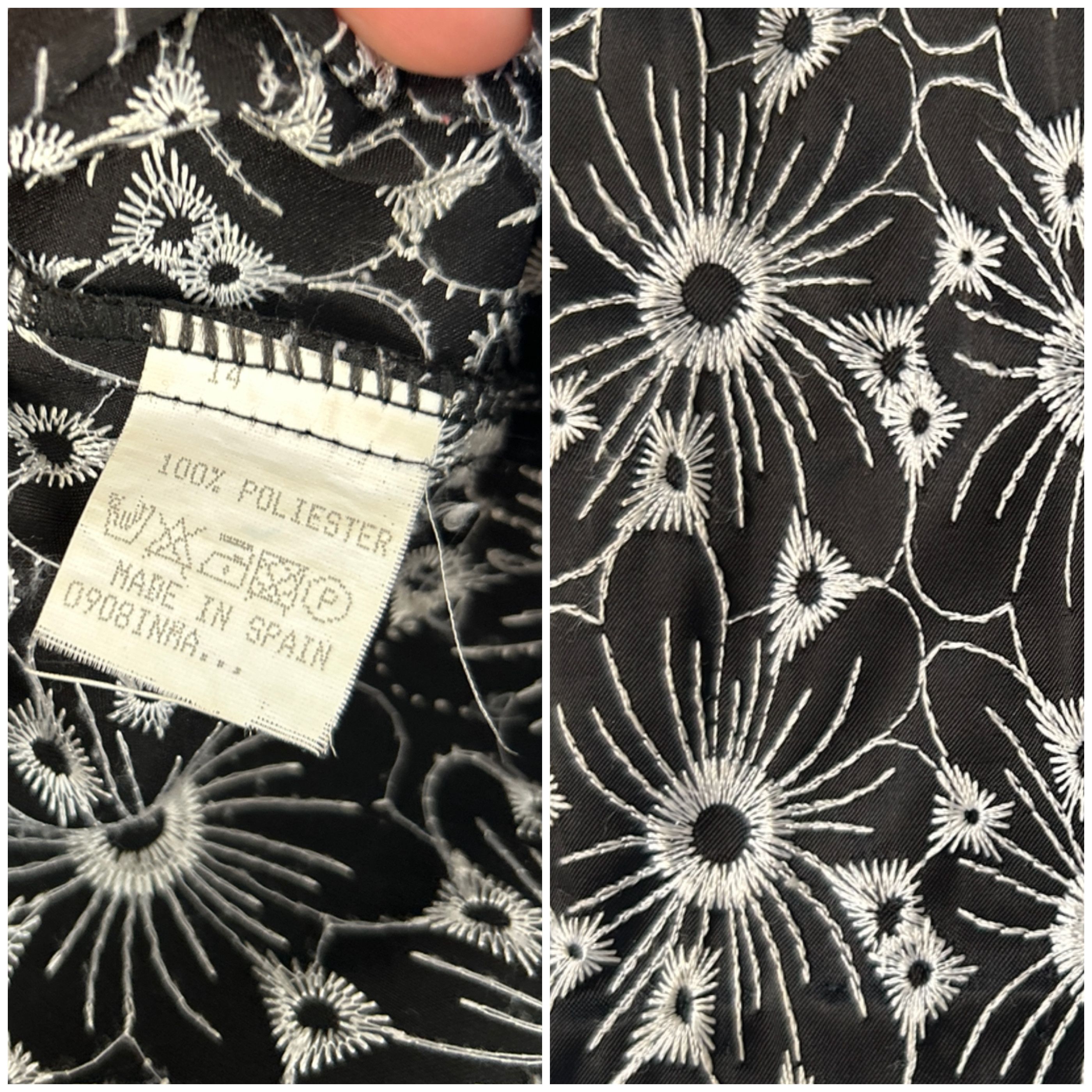 Vintage Vintage y2k embroidered flower zipper jacket Size M / US 6-8 / IT 42-44 - 9 Thumbnail