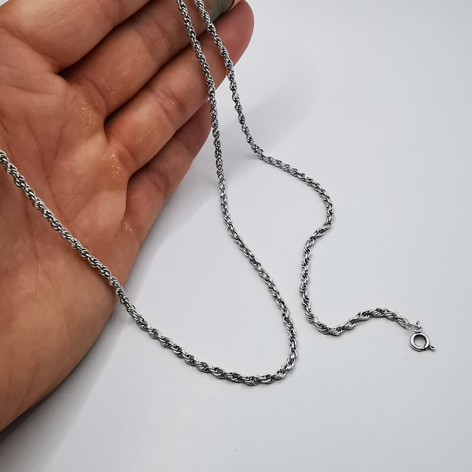 Sterling Silver Vintage Jewelry Chain, 925 Sterling Silver, Signed 16,13g Size ONE SIZE - 7 Thumbnail